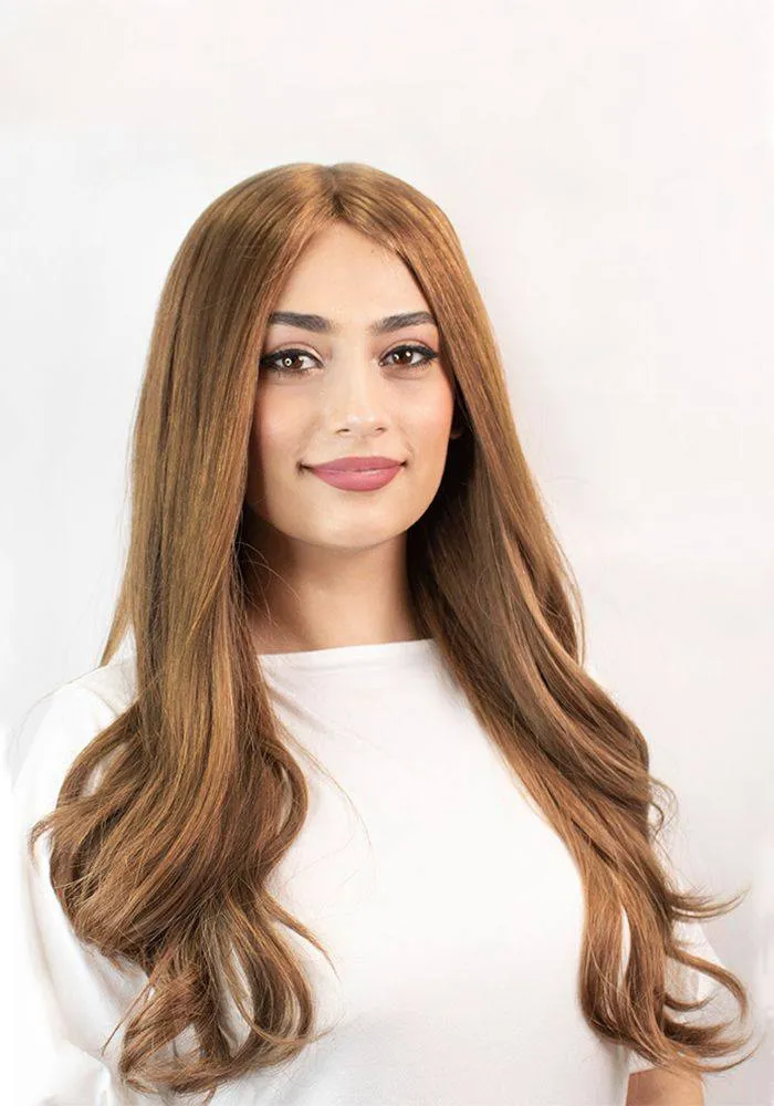 26" Amber Silk Top Wig Strawberry Blonde
