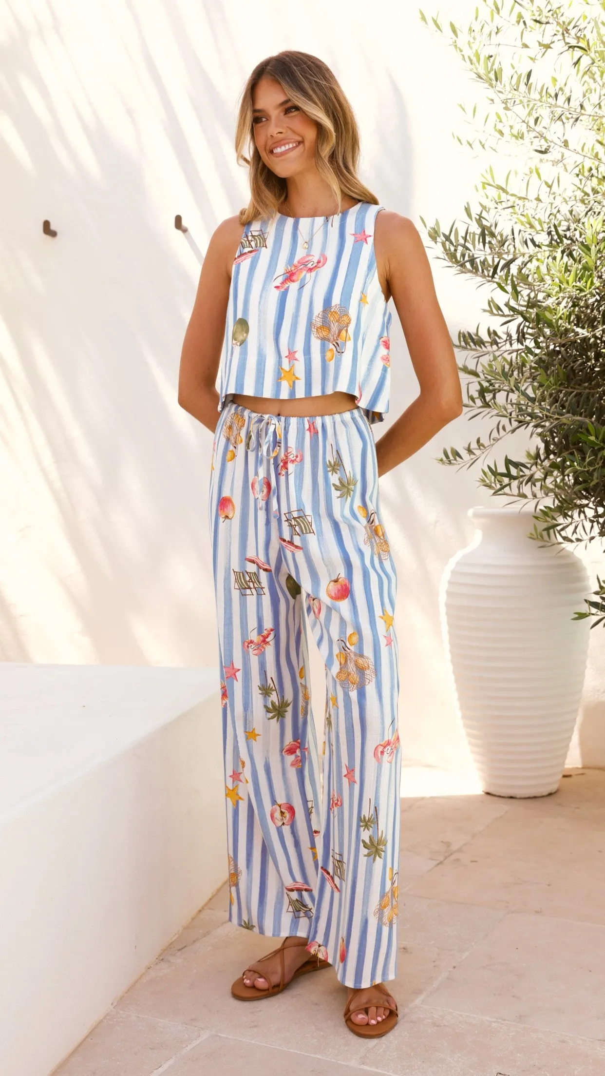 Alejandro Top - Striped Sailor Print