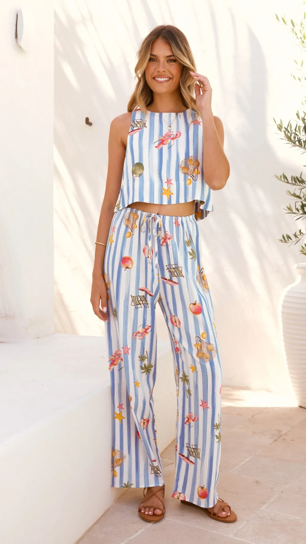 Alejandro Top - Striped Sailor Print
