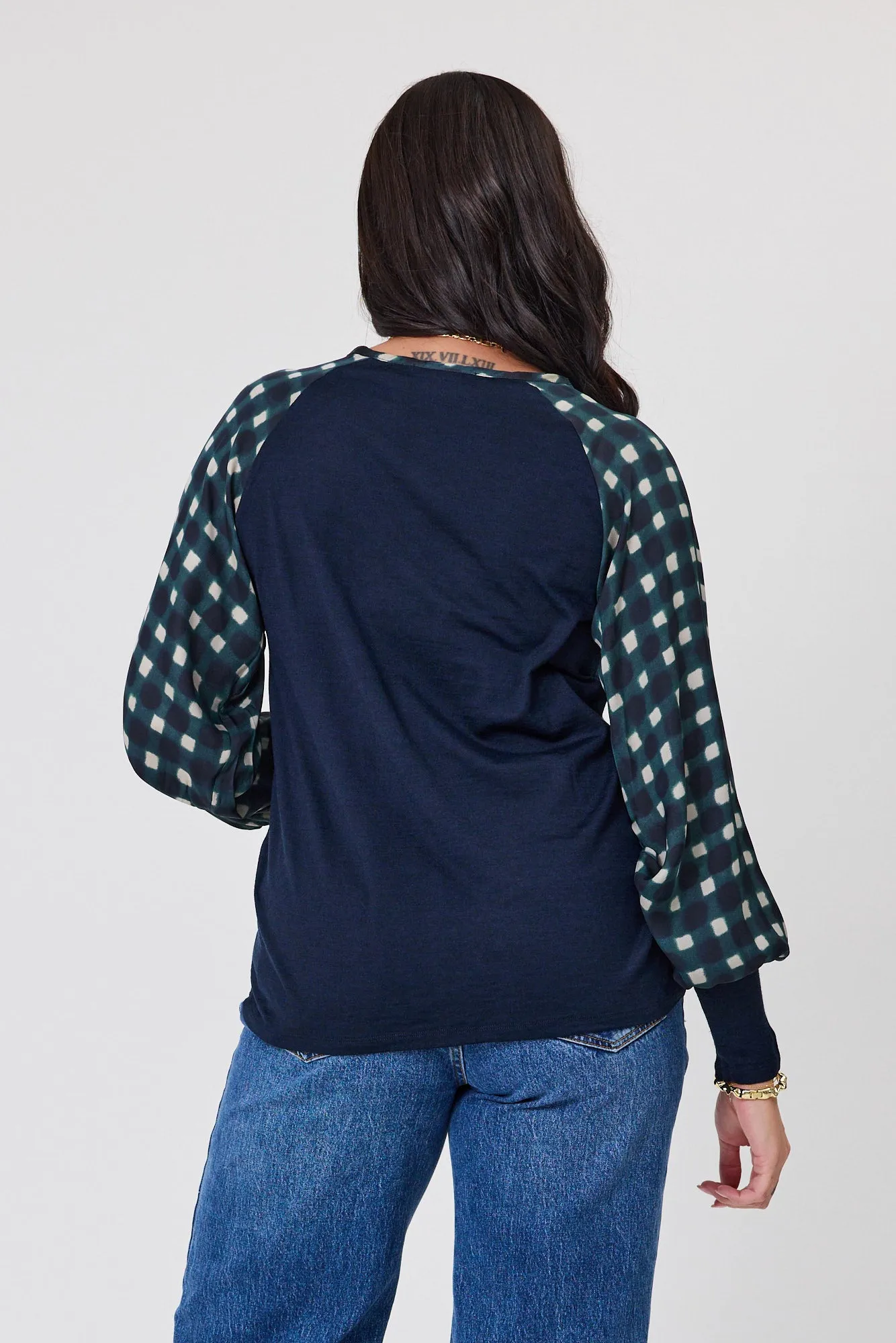 Alpine by Shine On Adeline Top Ink with Shadow Square Print