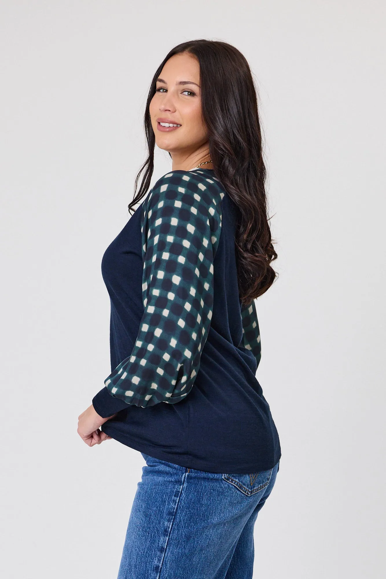 Alpine by Shine On Adeline Top Ink with Shadow Square Print