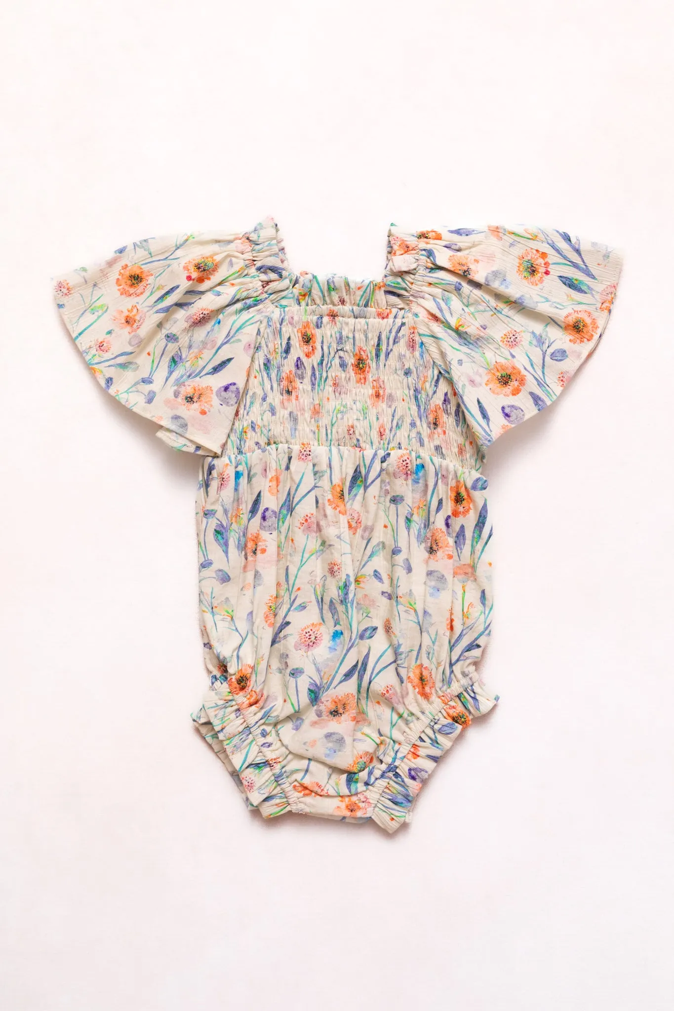 Baby Eva Romper in Cream Floral