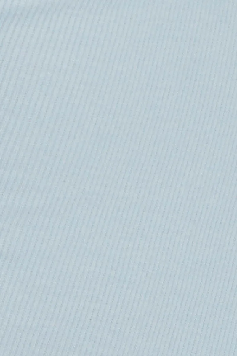 Blue Cutaway Halter Neck Crop Top