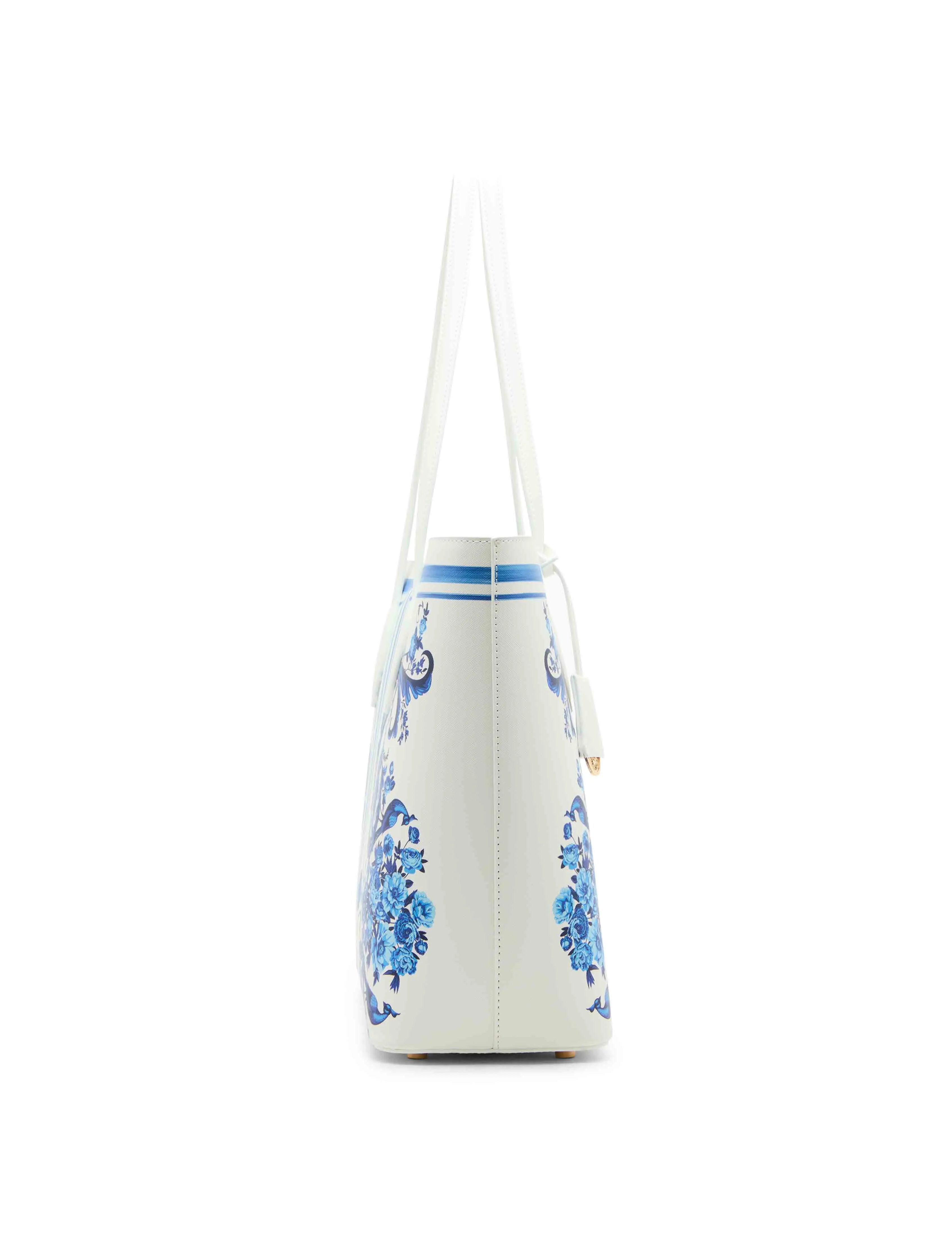 Blue Toile Bonded Large Tote