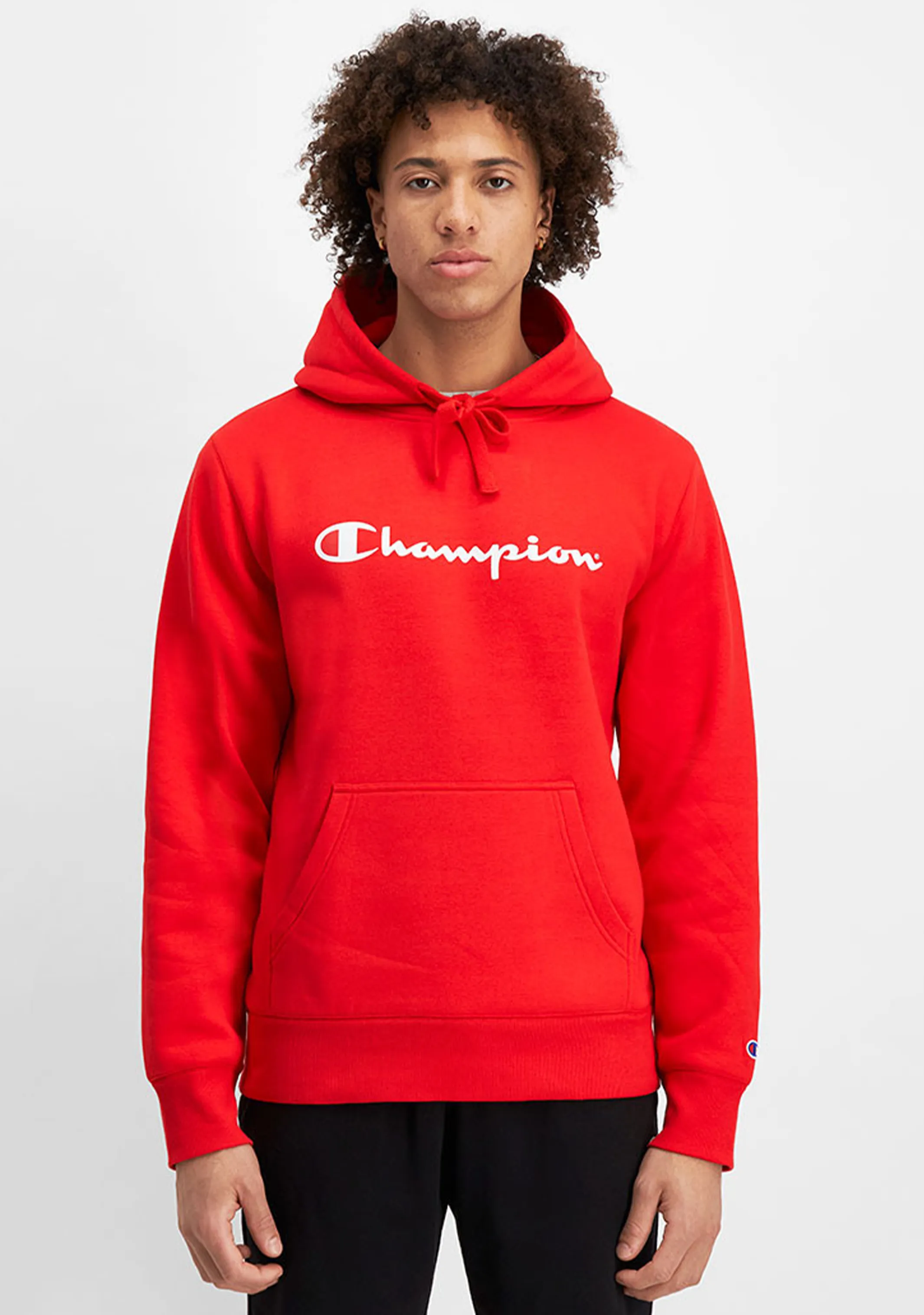 Champion Mens Script Logo Hoodie