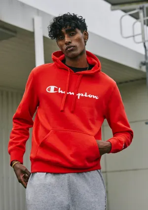 Champion Mens Script Logo Hoodie
