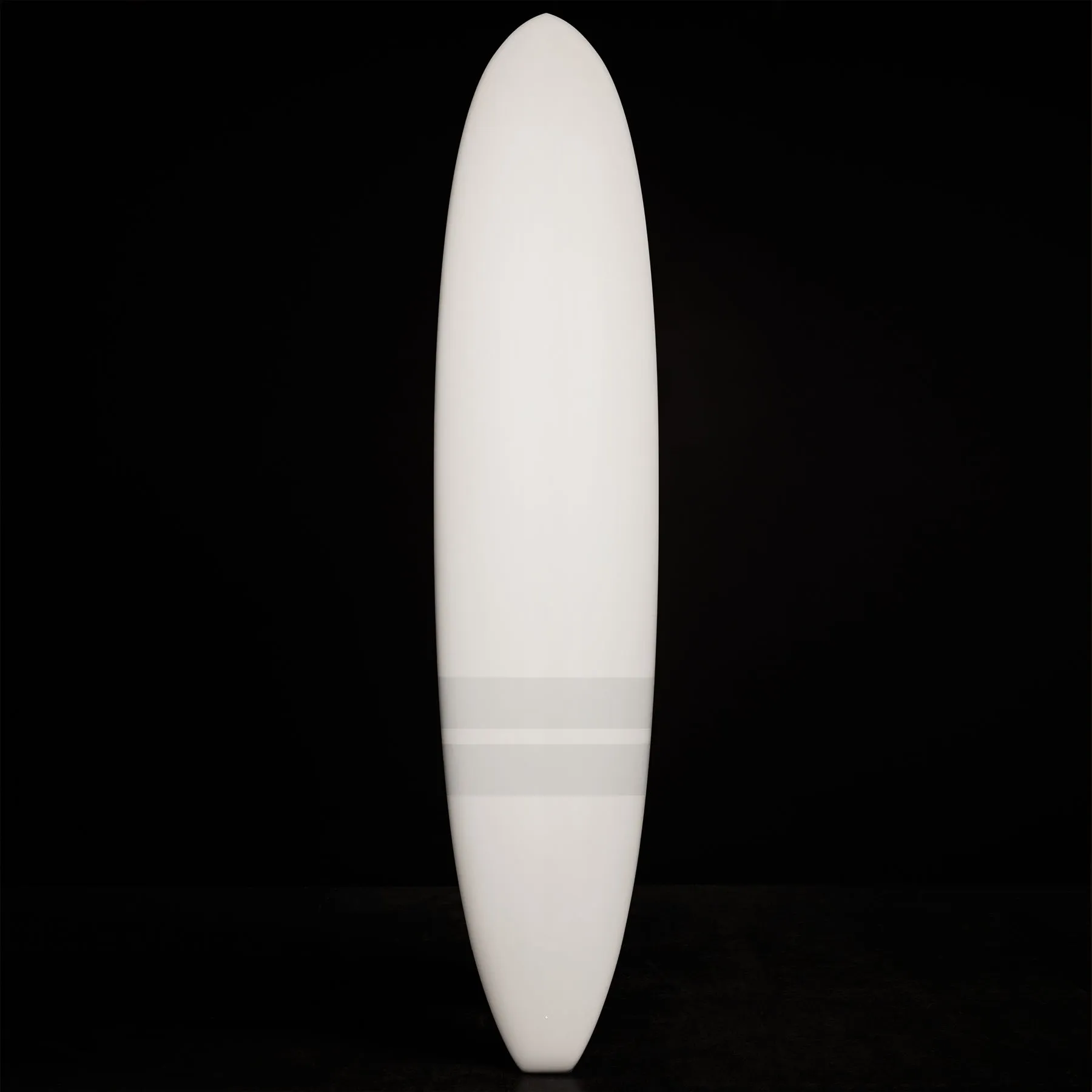 Classic Longboard  7'10 - Matte White & Grey Stripe