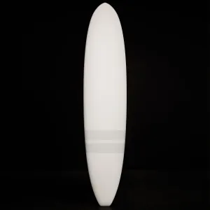 Classic Longboard  8'6 - Matte White & Grey Stripe