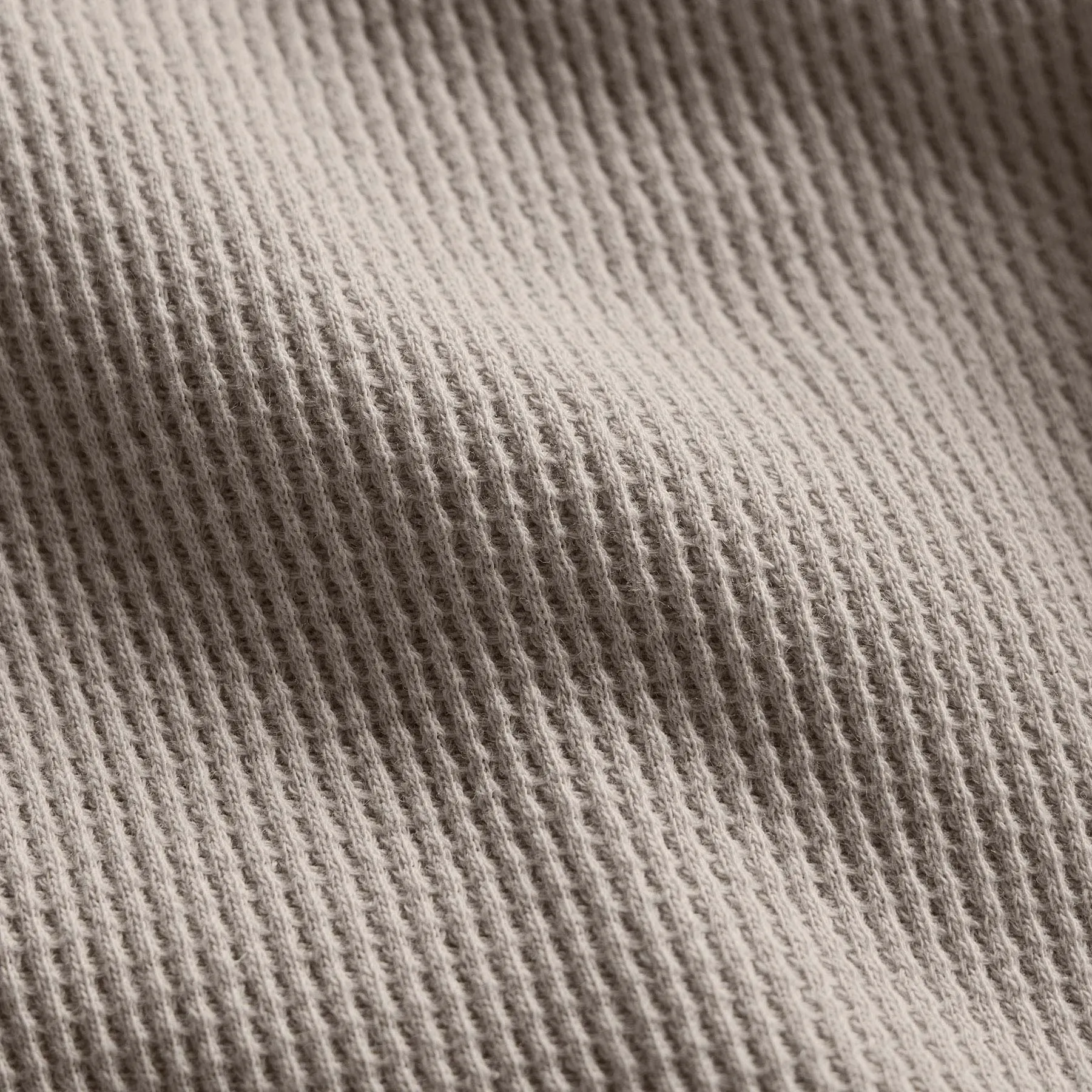 Cotton Linen Waffle Crew - Salt