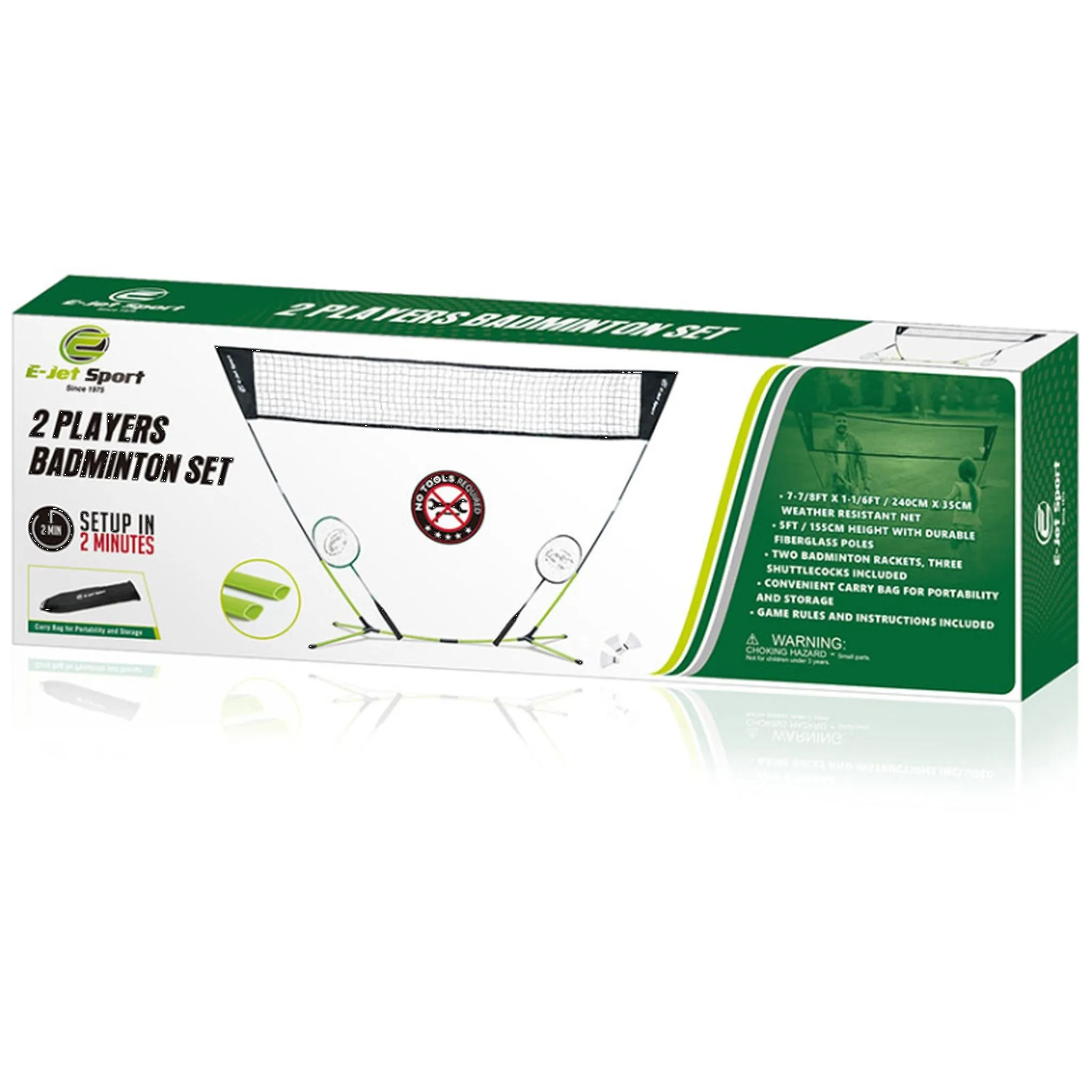 E-JET 2 Player Badminton Set with Net