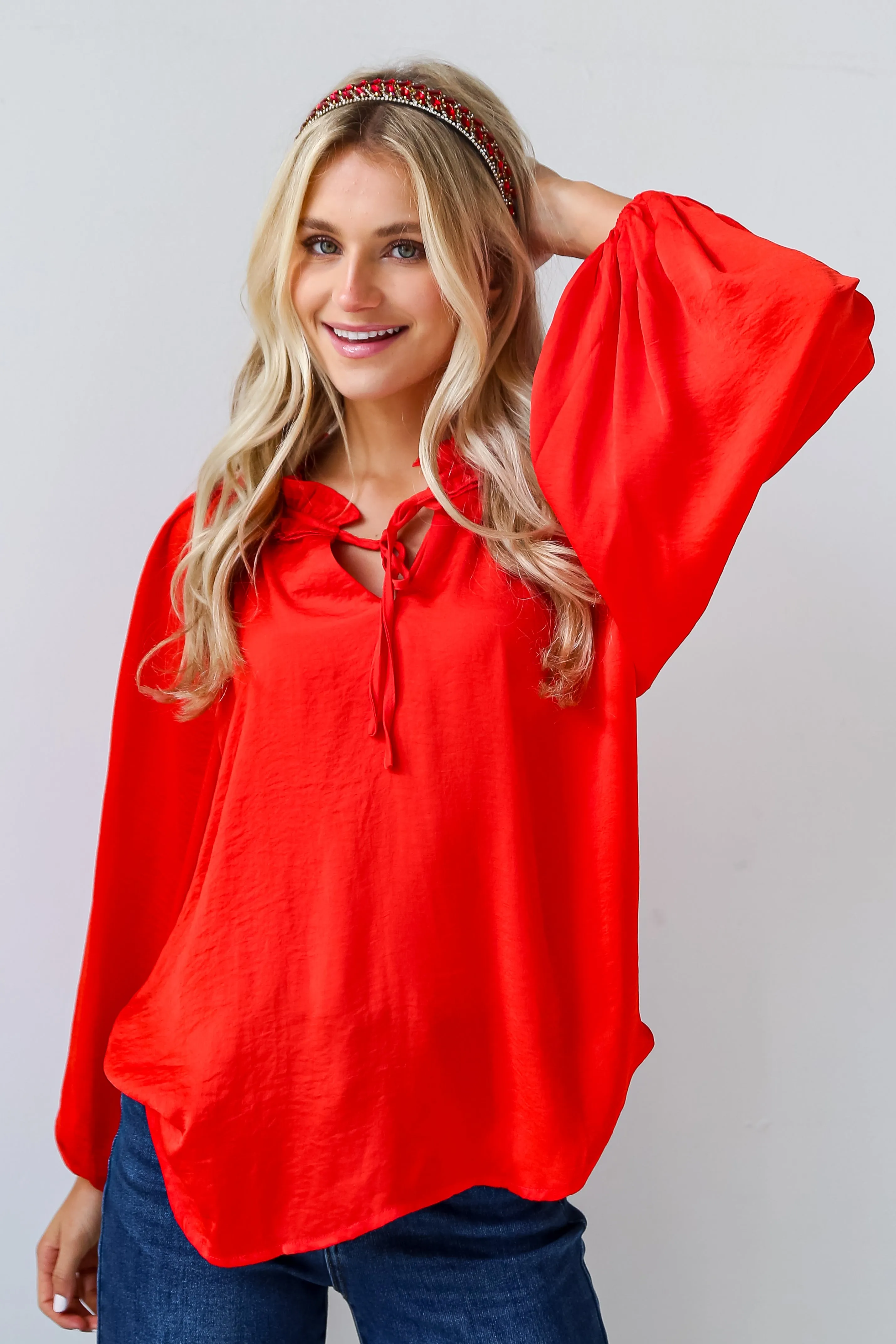 FINAL SALE - Exceptional Approach Red Blouse