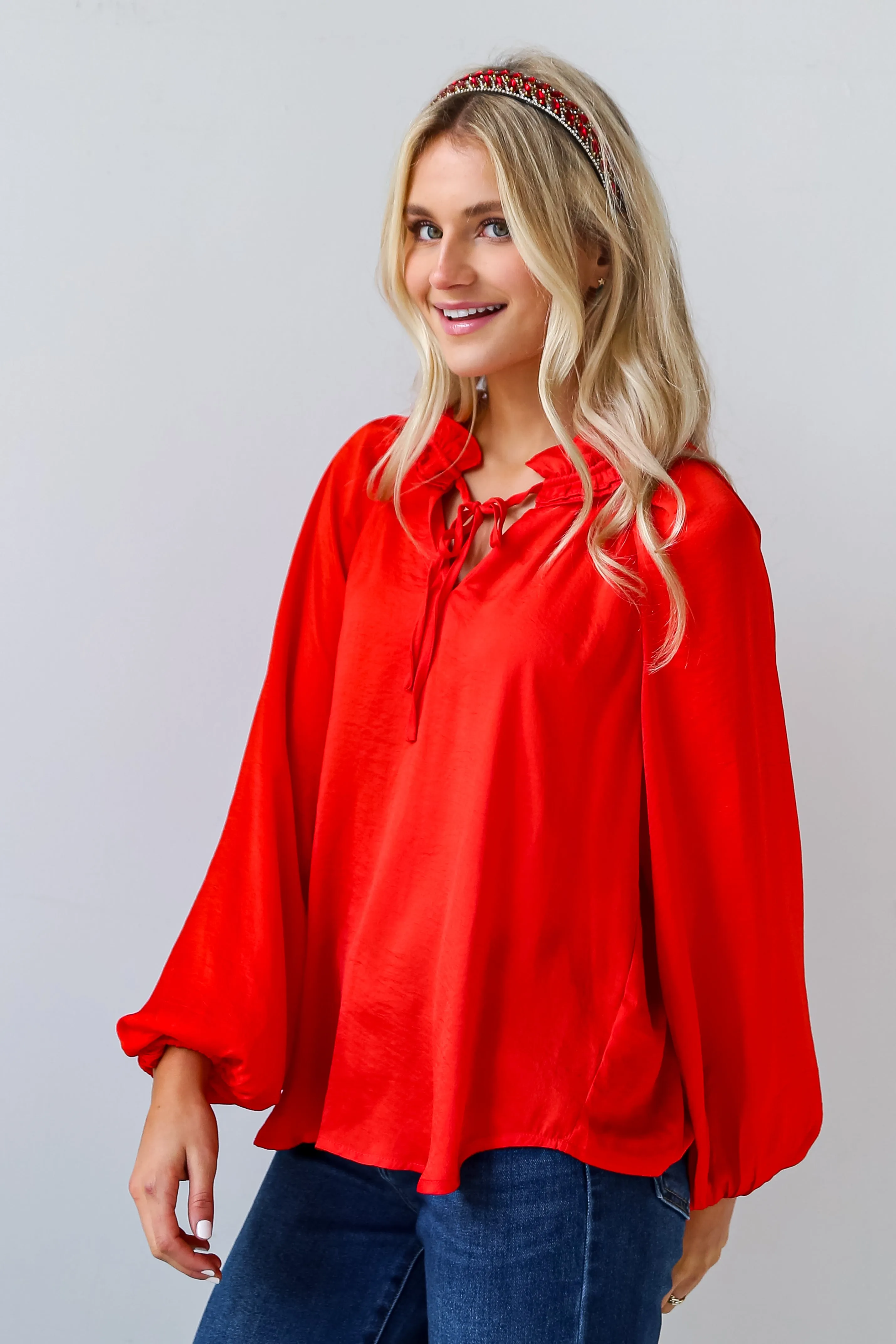 FINAL SALE - Exceptional Approach Red Blouse