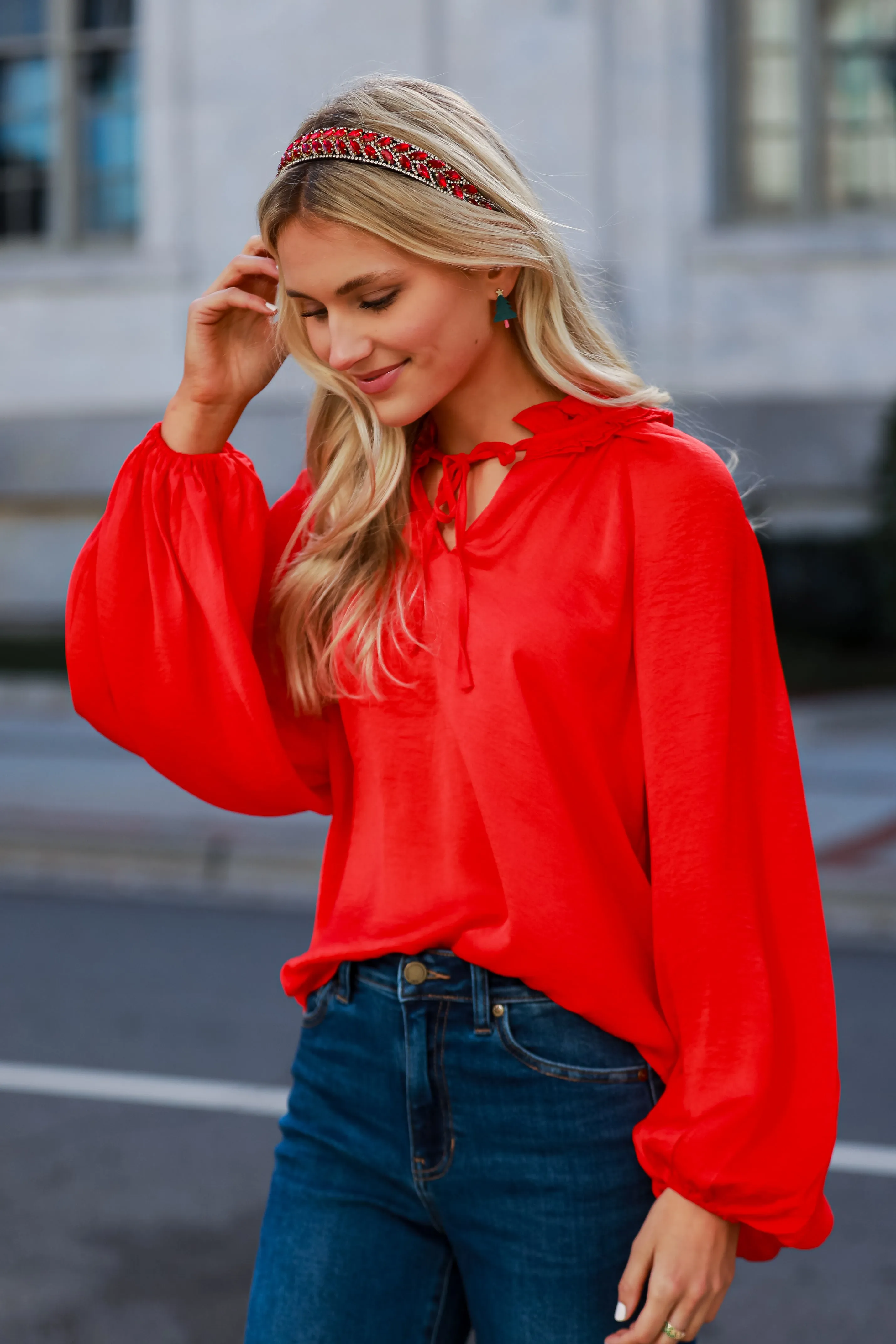 FINAL SALE - Exceptional Approach Red Blouse