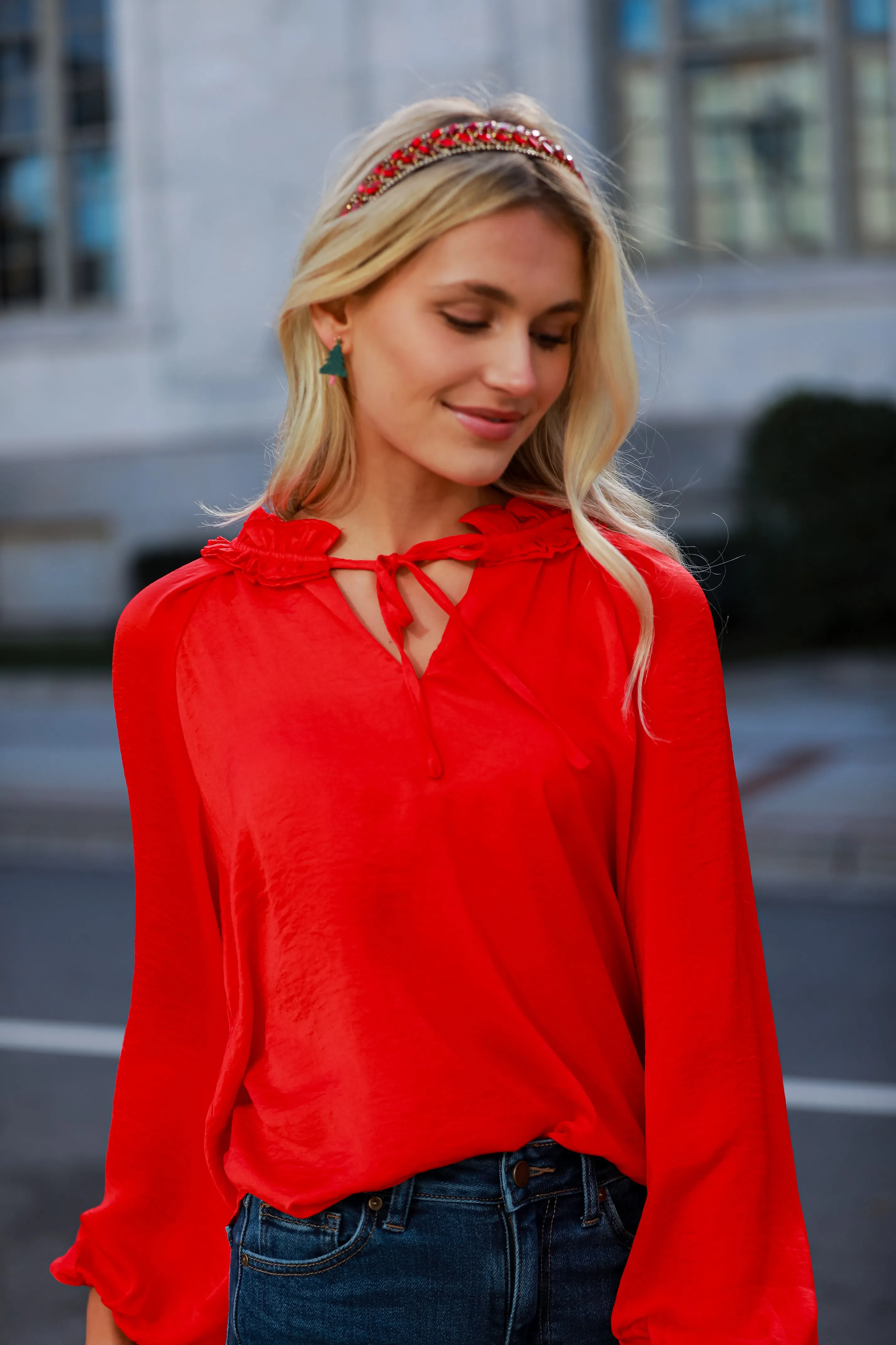FINAL SALE - Exceptional Approach Red Blouse
