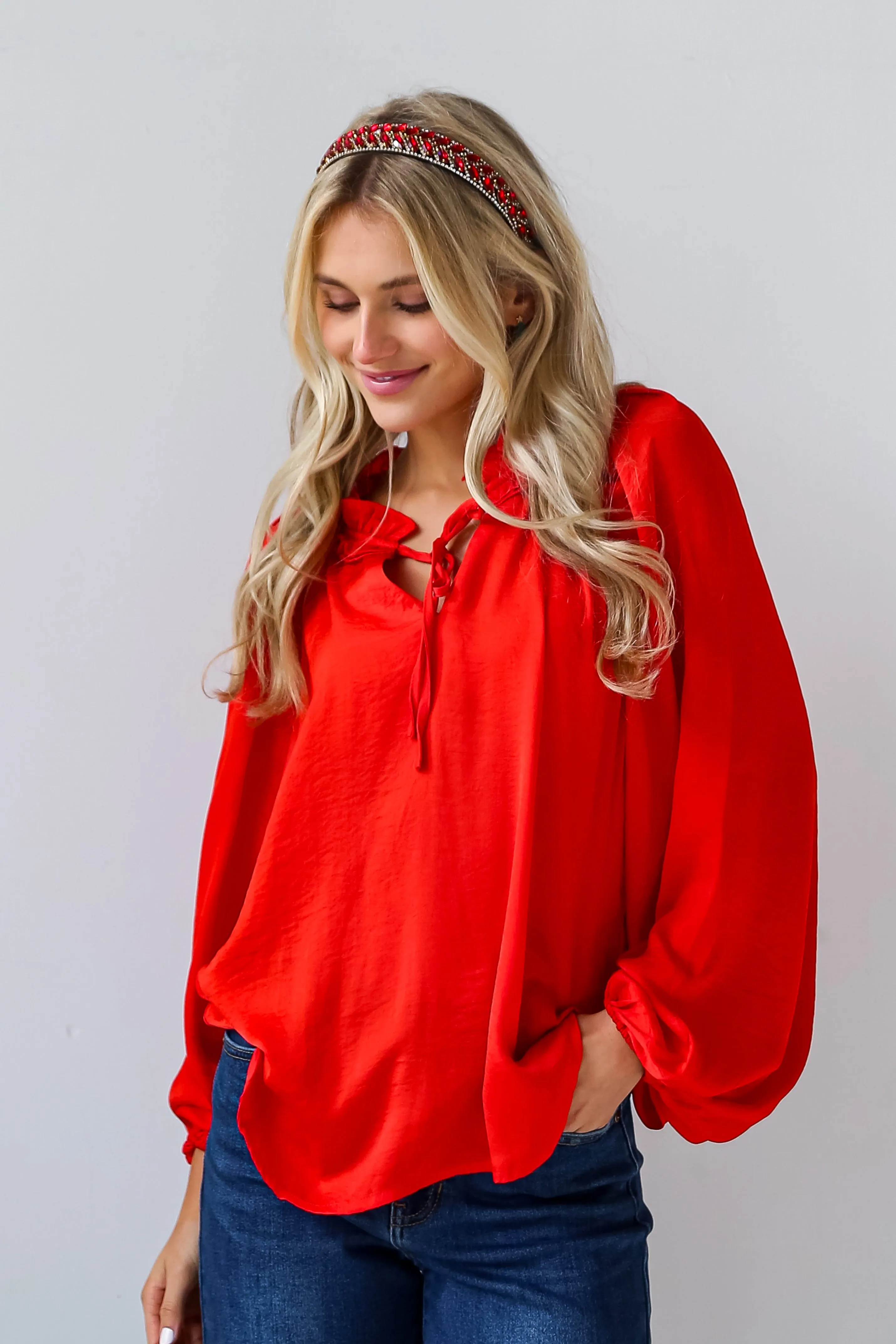 FINAL SALE - Exceptional Approach Red Blouse