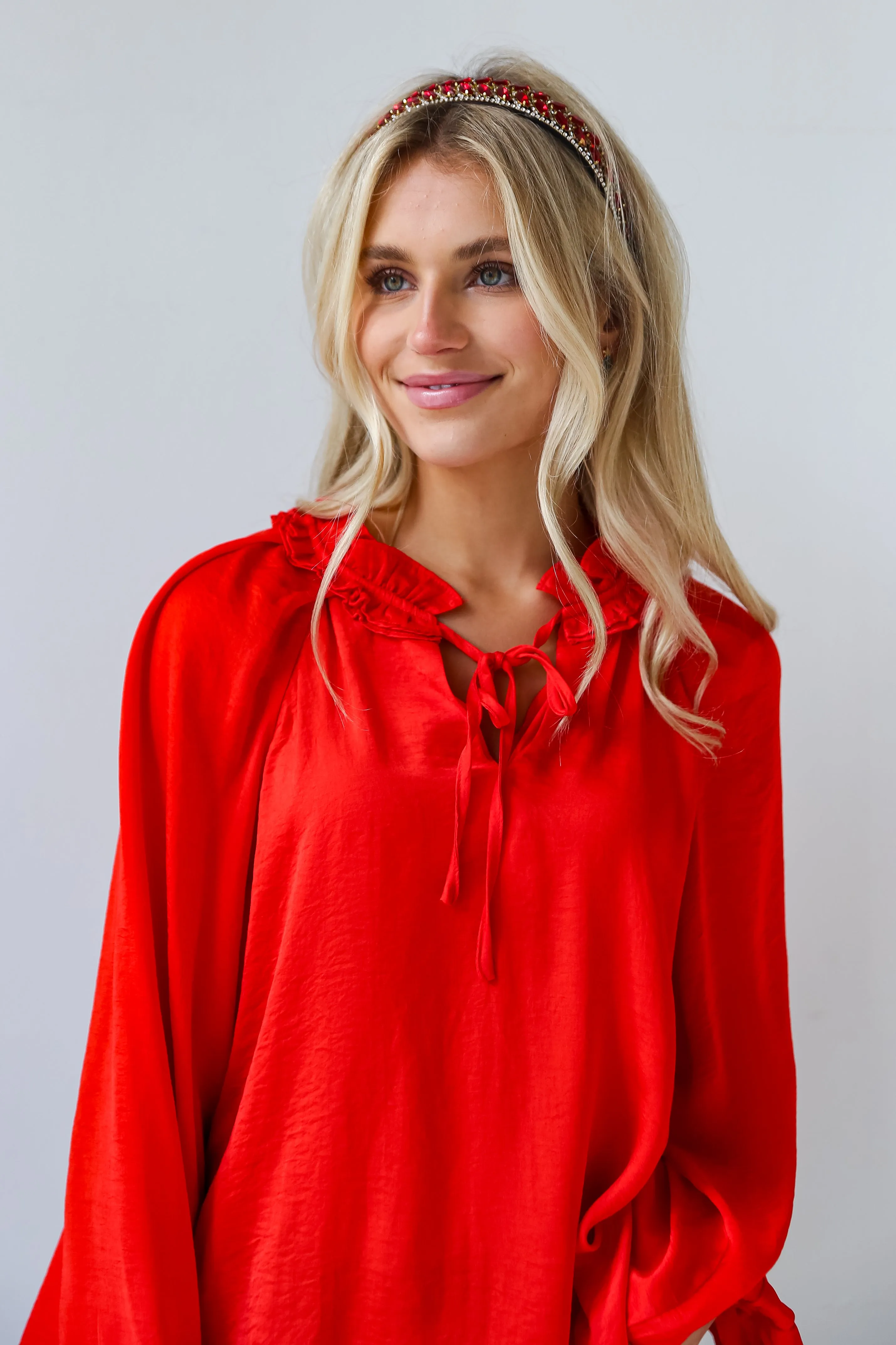 FINAL SALE - Exceptional Approach Red Blouse