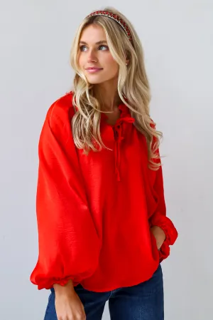 FINAL SALE - Exceptional Approach Red Blouse