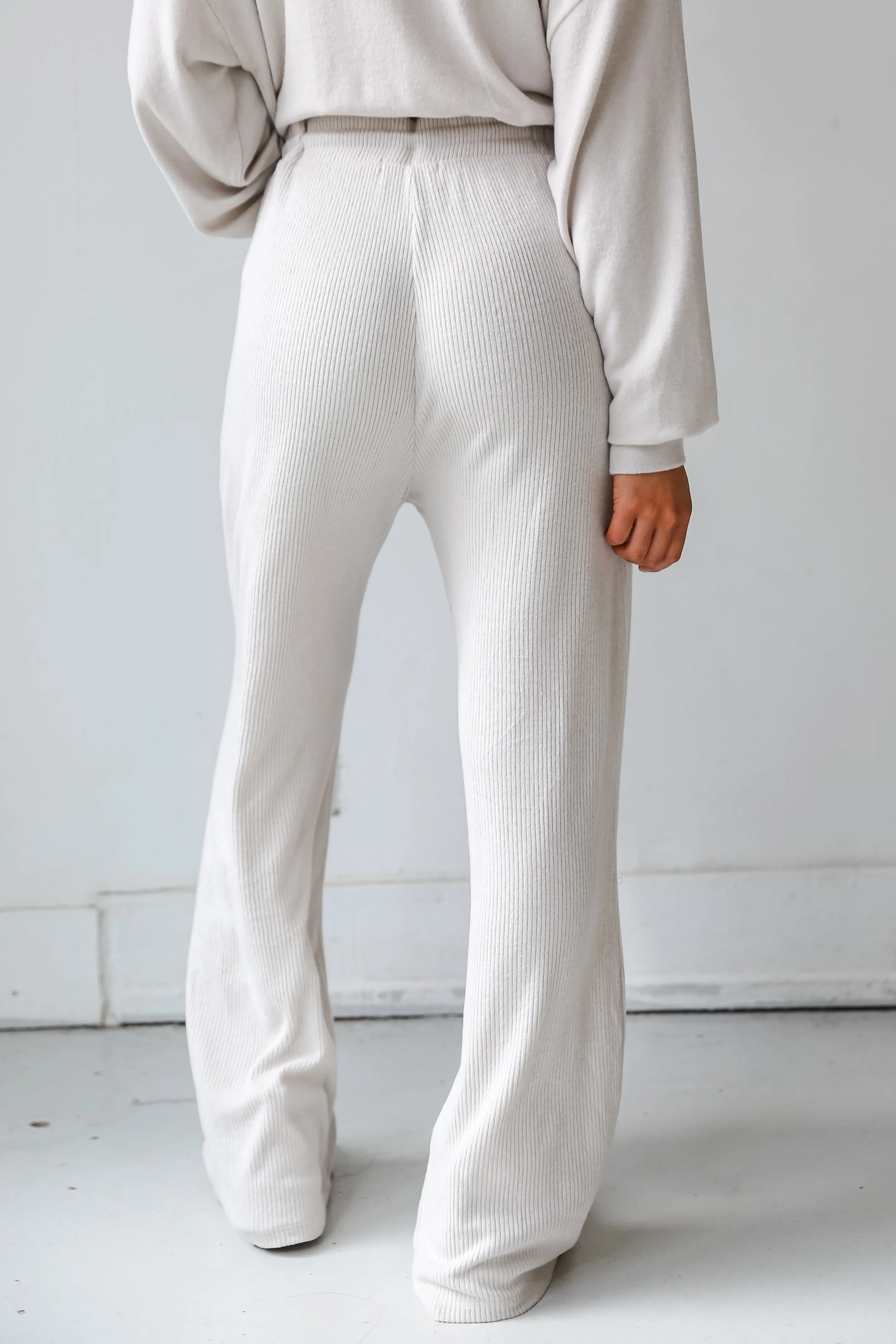 FINAL SALE - Homebody Brushed Ribbed Knit Lounge Pants - DOORBUSTER