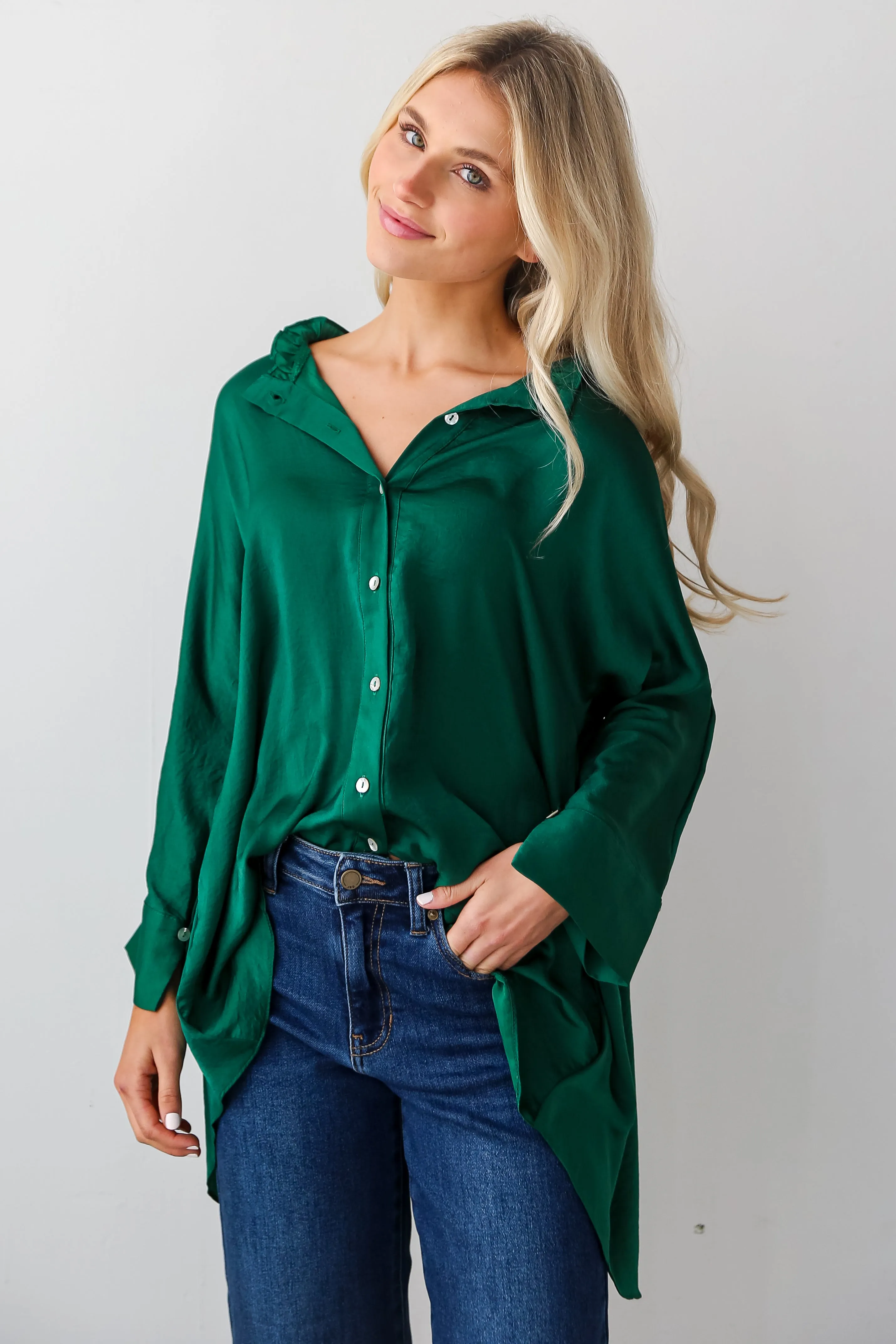 FINAL SALE - Marvelous Icon Satin Oversized Blouse