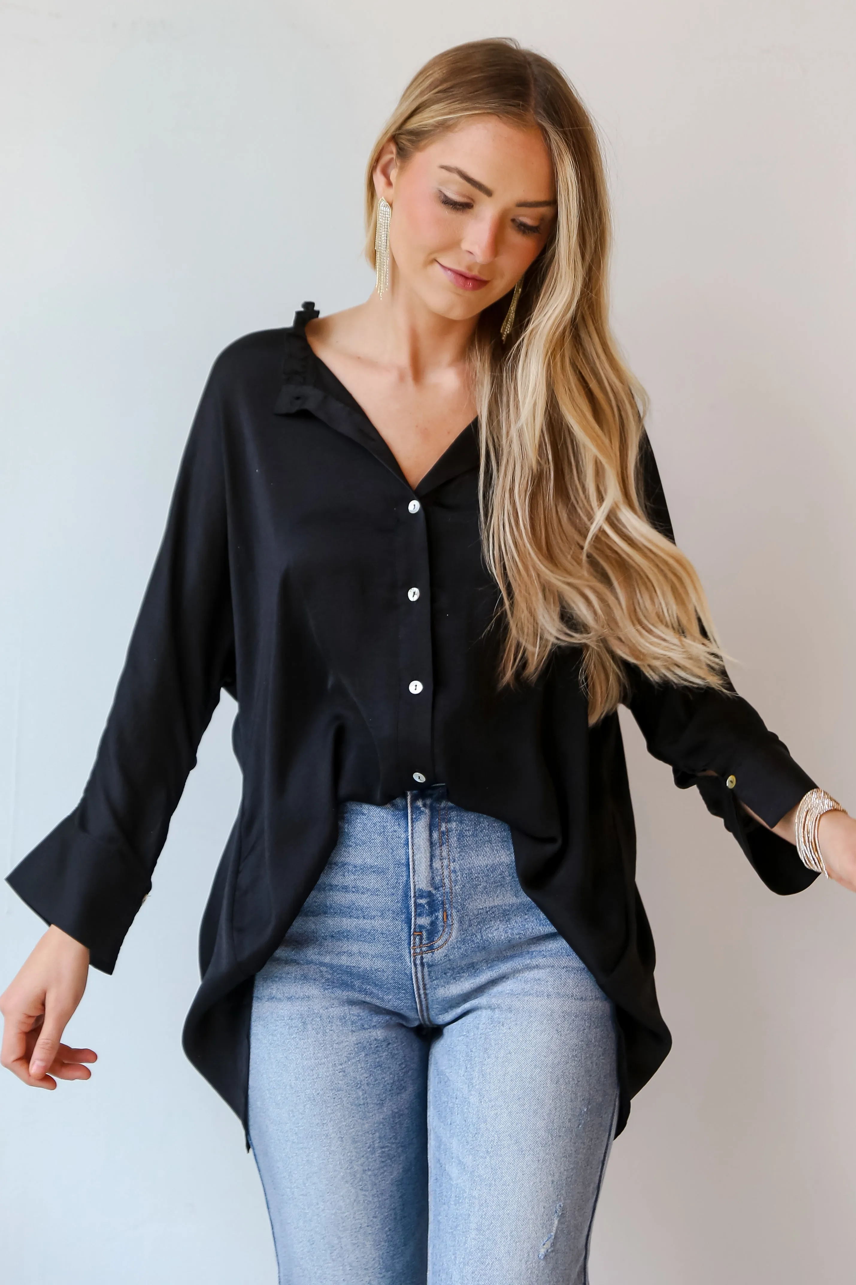 FINAL SALE - Marvelous Icon Satin Oversized Blouse