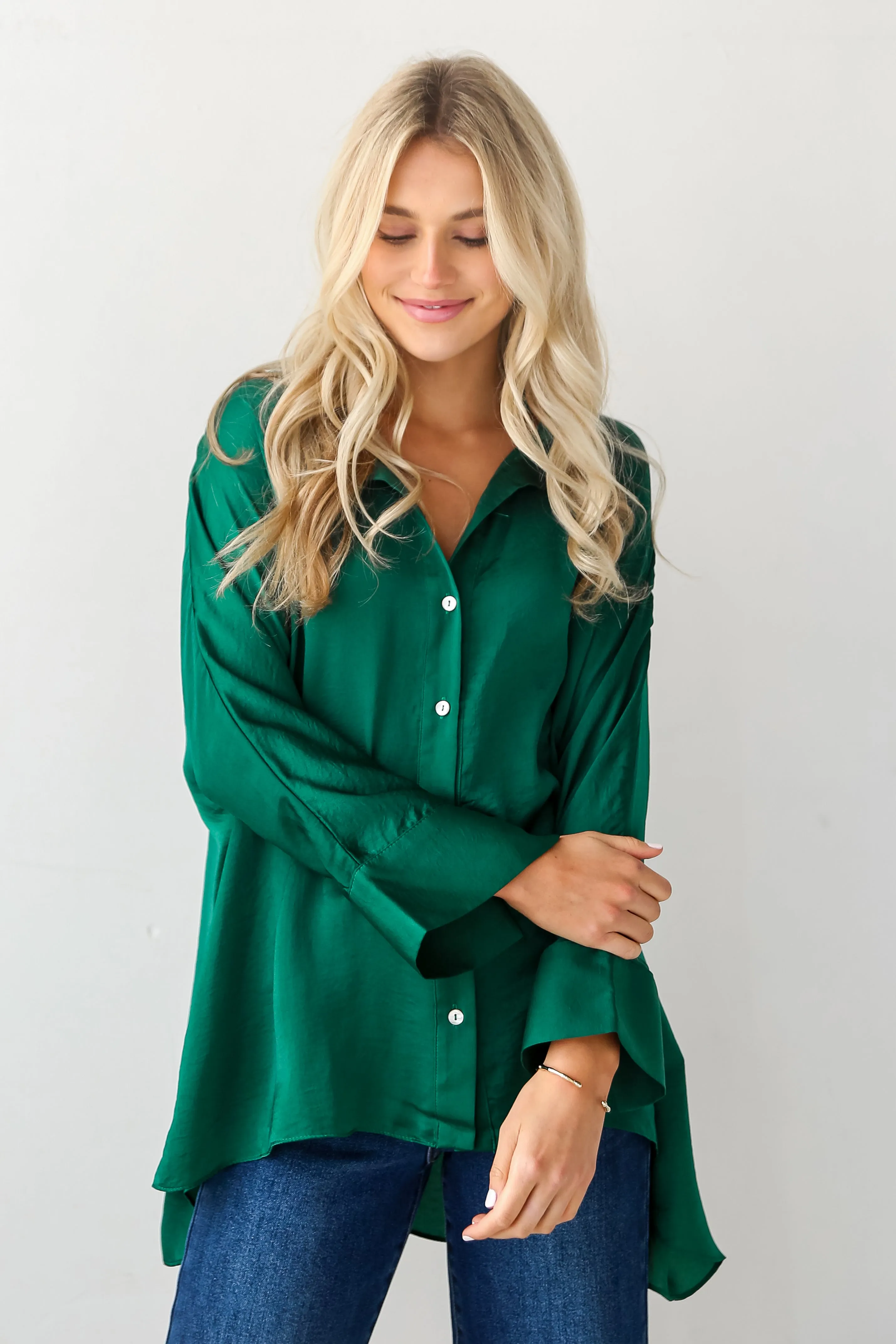 FINAL SALE - Marvelous Icon Satin Oversized Blouse
