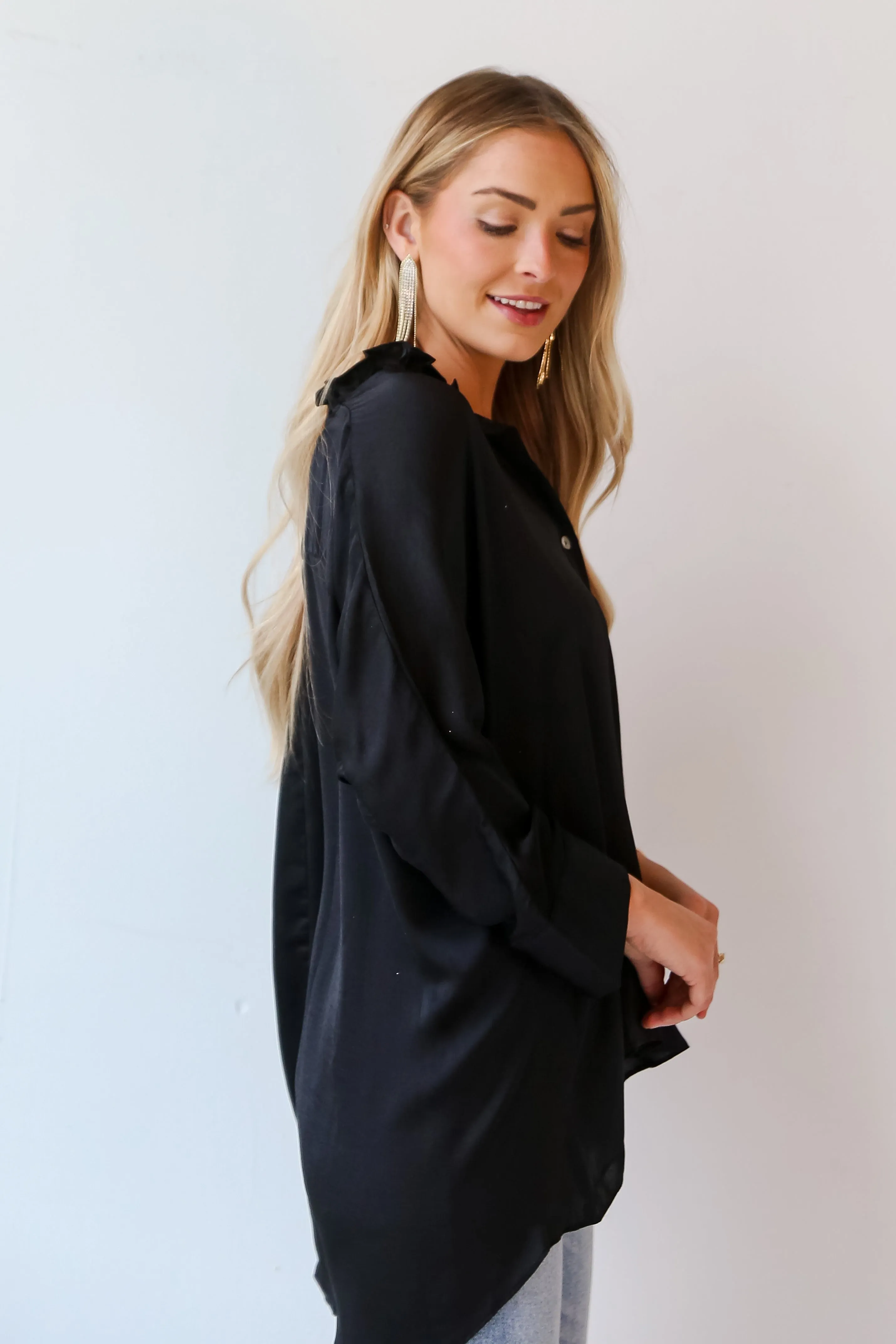 FINAL SALE - Marvelous Icon Satin Oversized Blouse