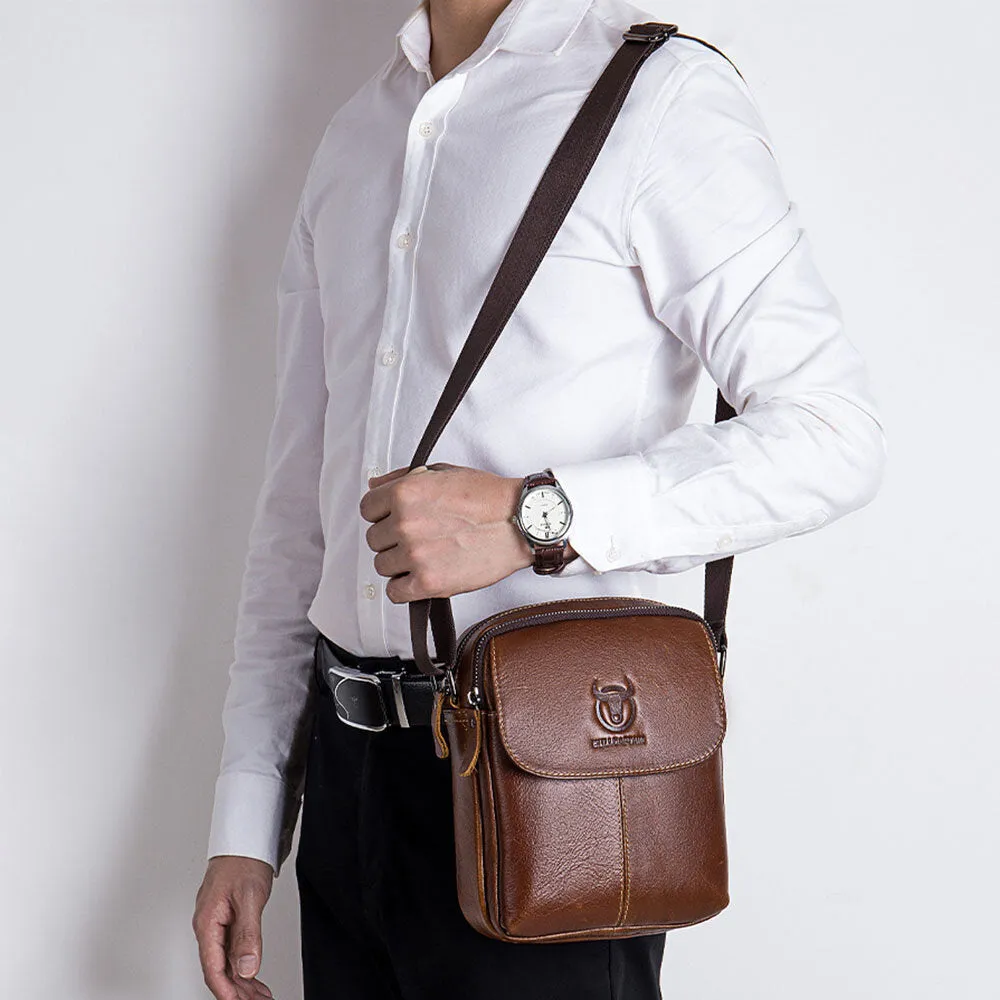 First Layer Cowhide Retro Large Capacity Shoulder Bag For Men