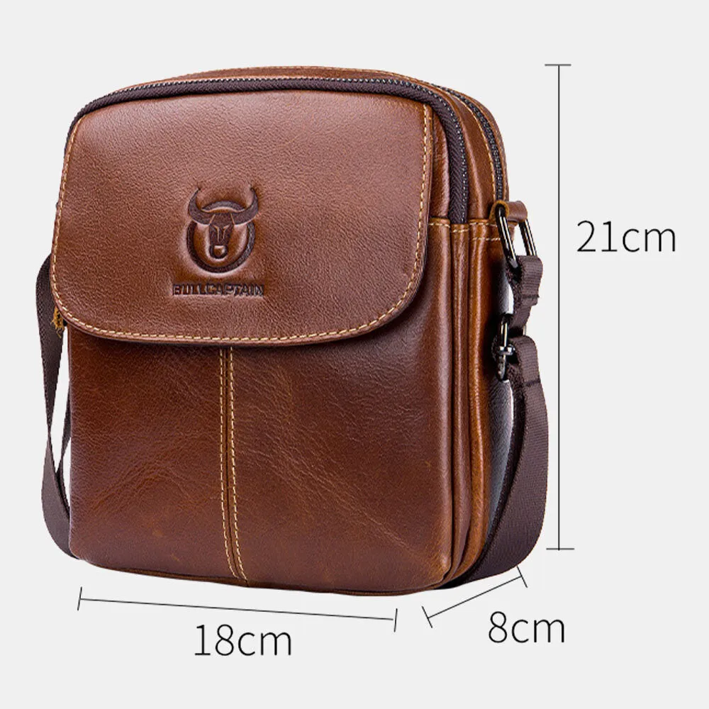 First Layer Cowhide Retro Large Capacity Shoulder Bag For Men