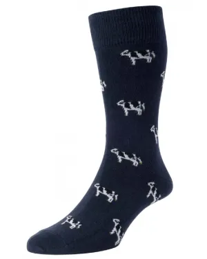 HJ Hall Cow Cotton Rich Socks