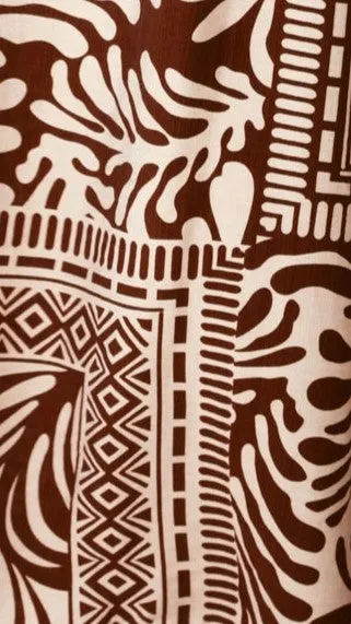 Lysandra Pants - Brown Geo Print
