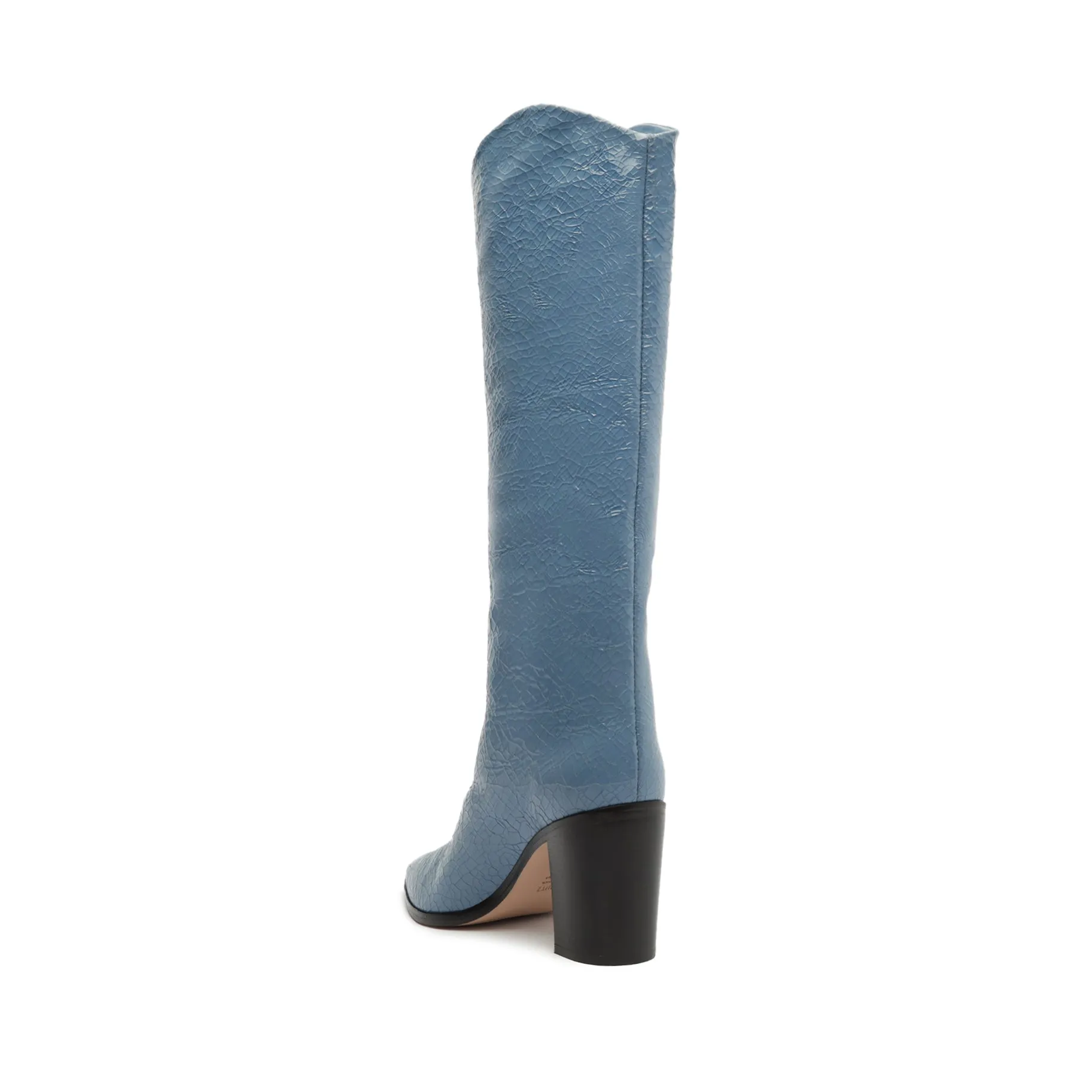 Maryana Block Crackled Leather Boot