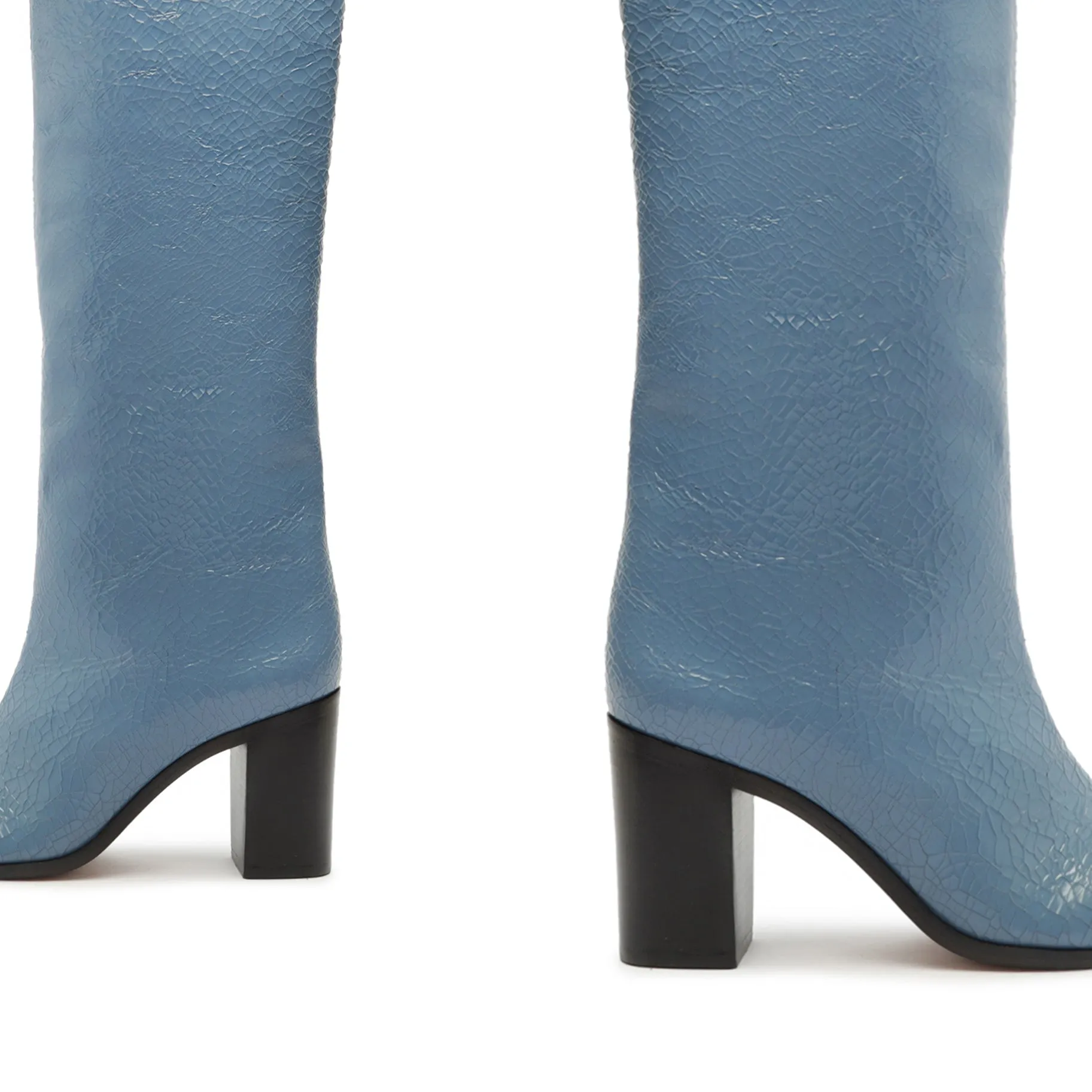 Maryana Block Crackled Leather Boot