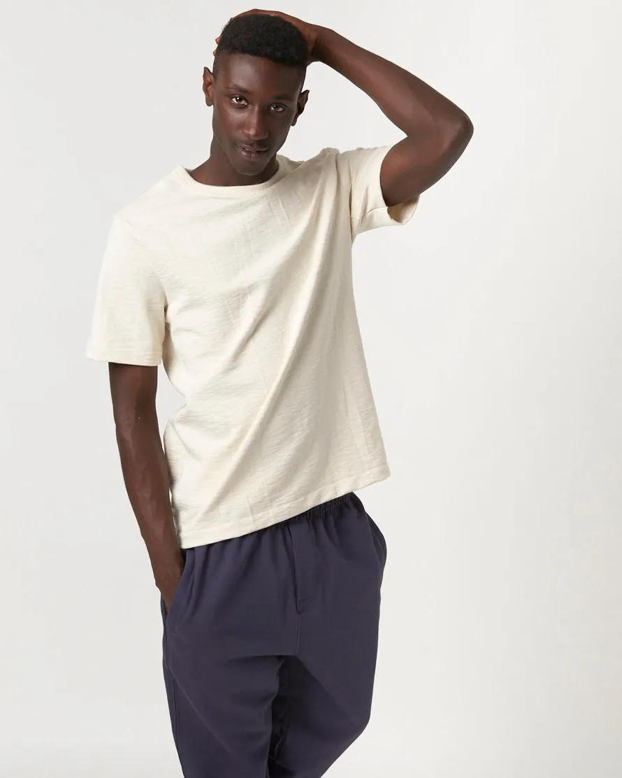Merz b. Schwanen Good Originals 2S14 10.7oz Relaxed Fit Loopwheeled Heavy Tee - Nature