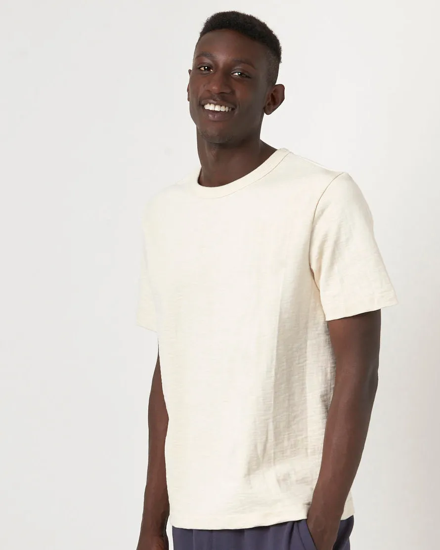 Merz b. Schwanen Good Originals 2S14 10.7oz Relaxed Fit Loopwheeled Heavy Tee - Nature