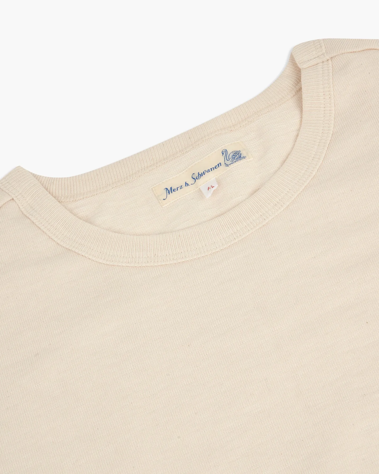 Merz b. Schwanen Good Originals 2S14 10.7oz Relaxed Fit Loopwheeled Heavy Tee - Nature