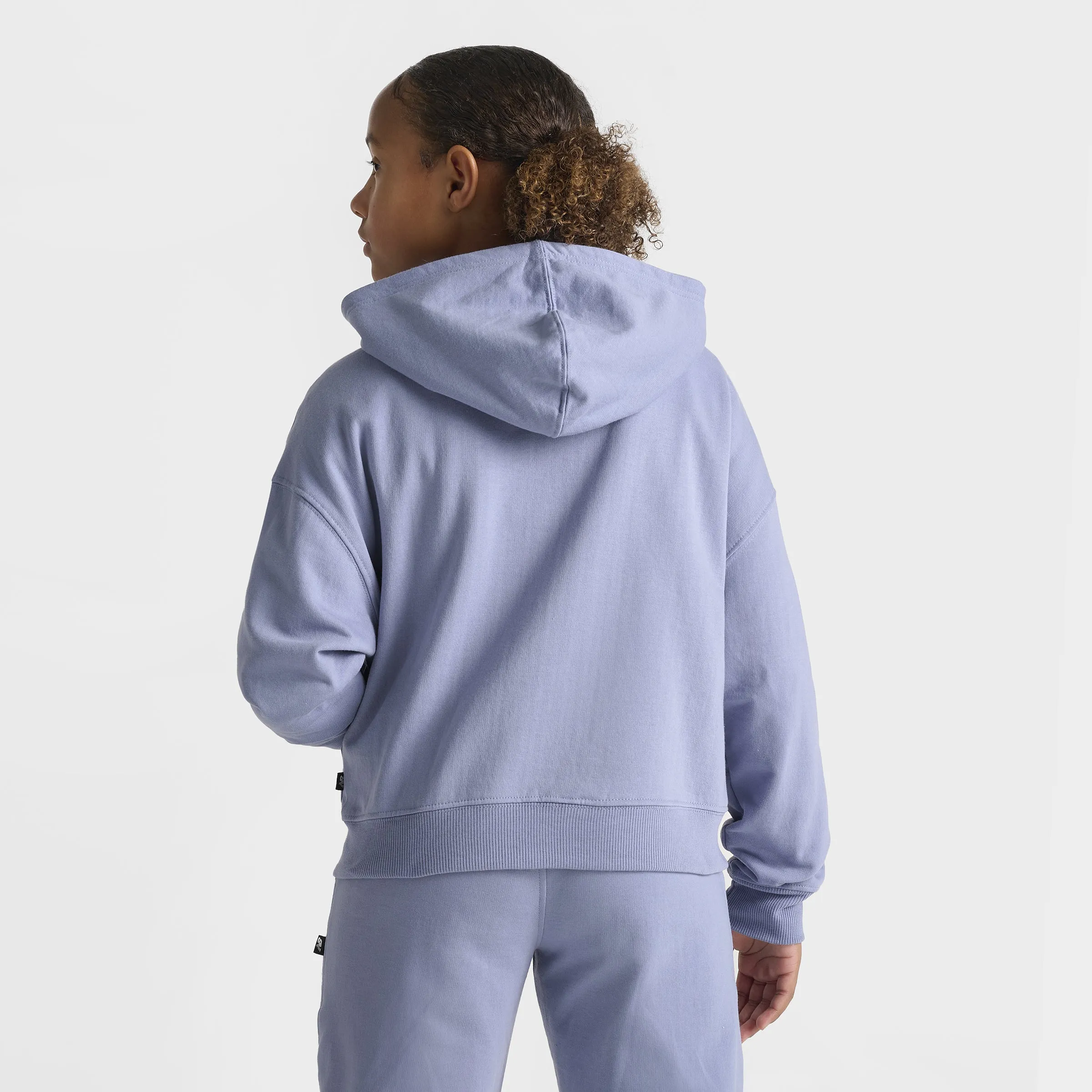 New Balance Junior Girls' Full Zip Hoodie / Dusk Shower