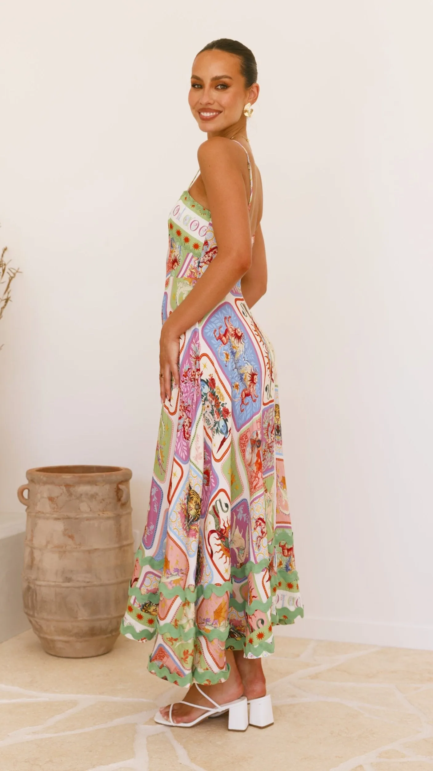 Olicia Maxi Dress - Aztec Print