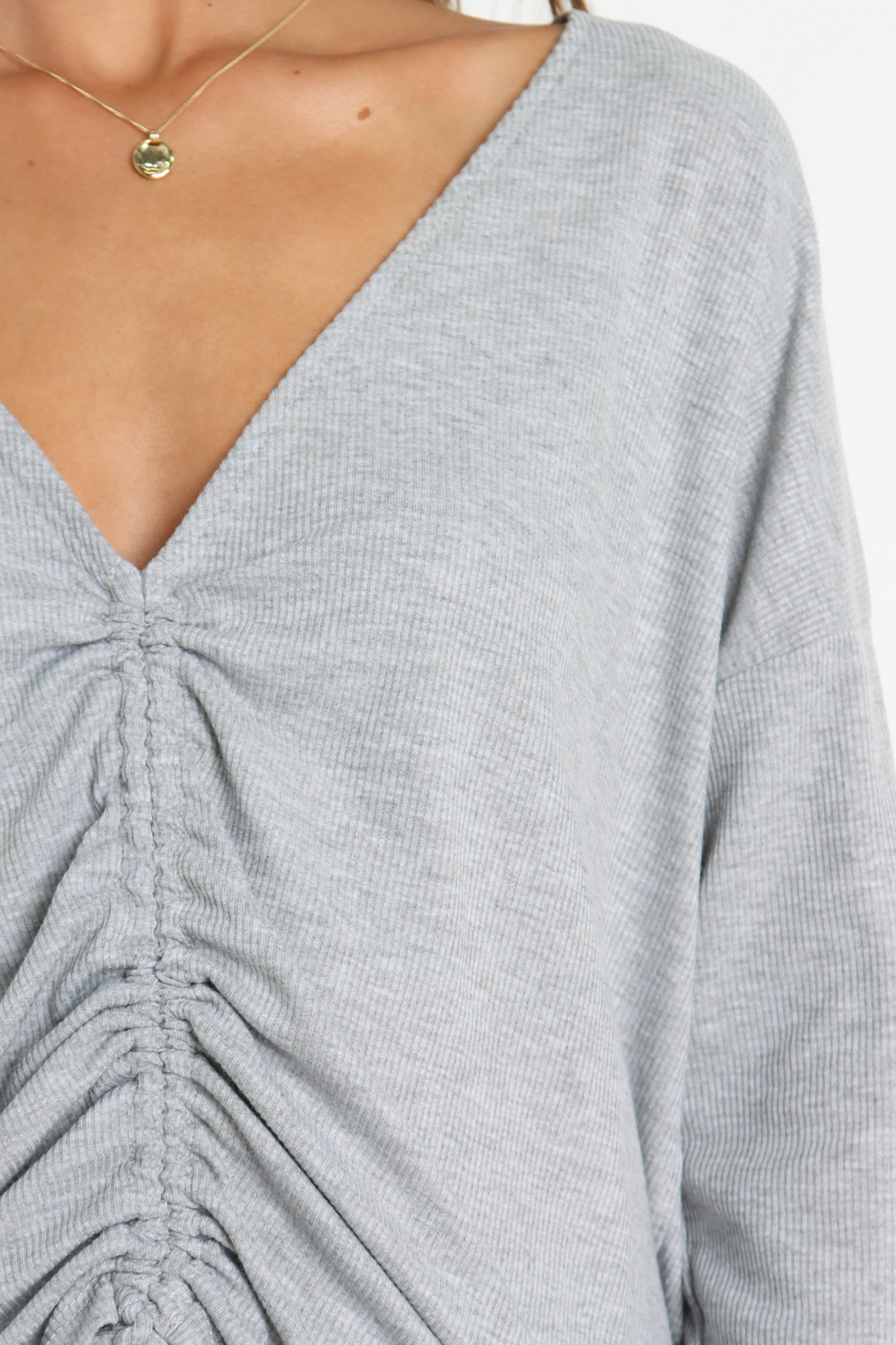 Peachy Top - Grey