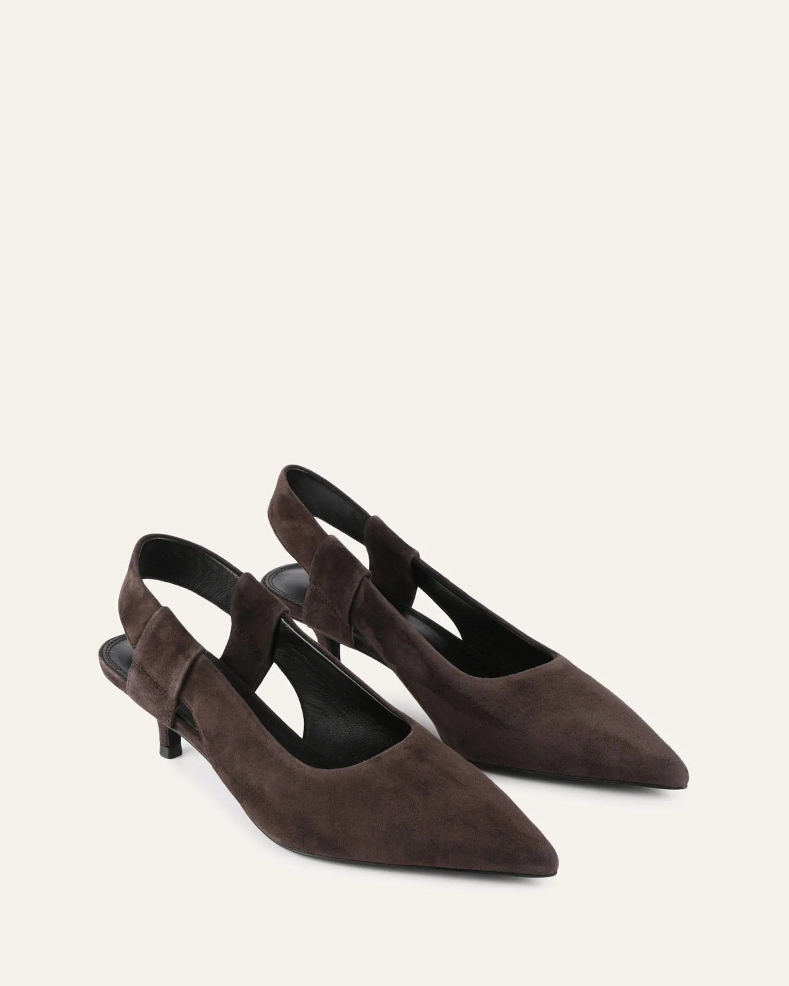 ROSA LOW HEELS BITTER CHOC SUEDE