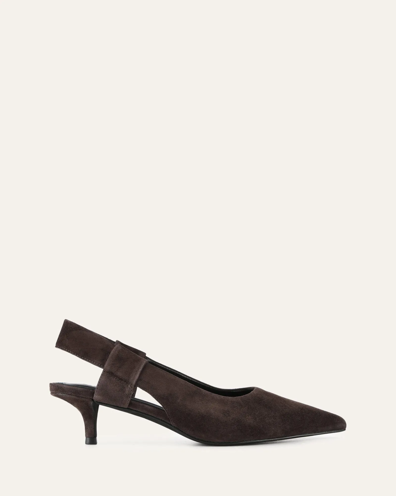 ROSA LOW HEELS BITTER CHOC SUEDE