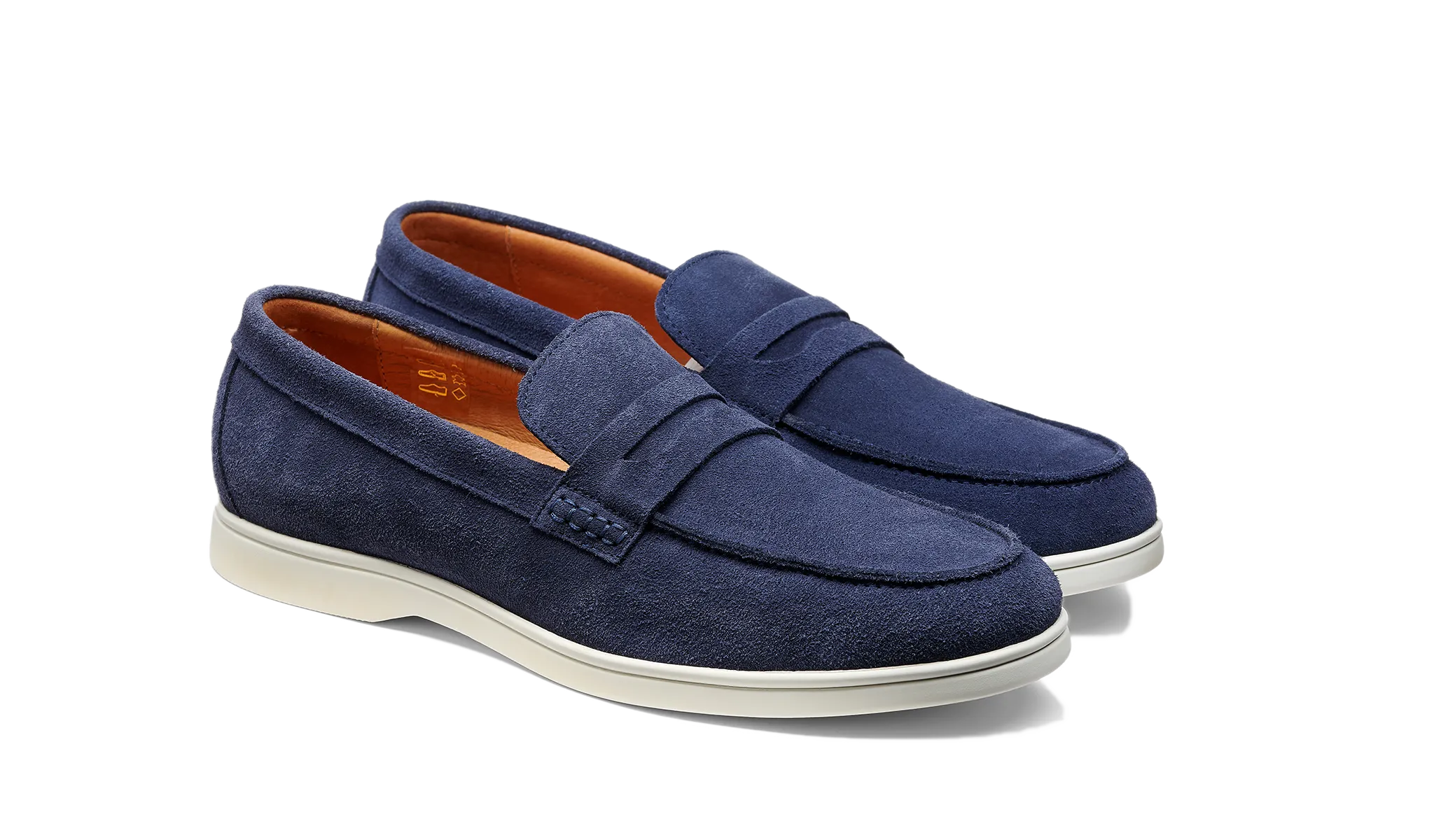 Santiago - Navy Suede White Sole