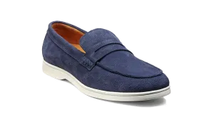 Santiago - Navy Suede White Sole