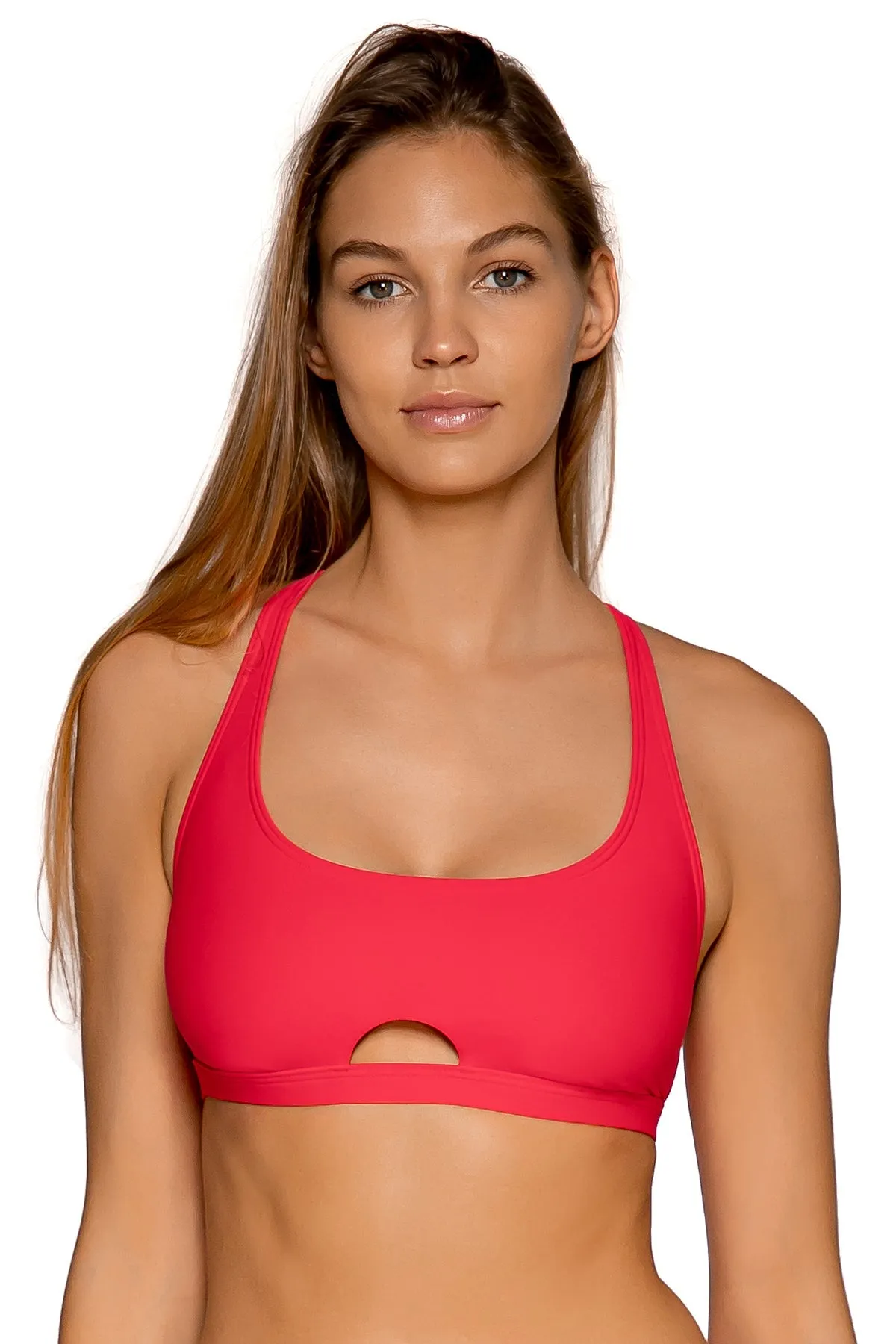 Sunsets Geranium Brandi Bralette Top