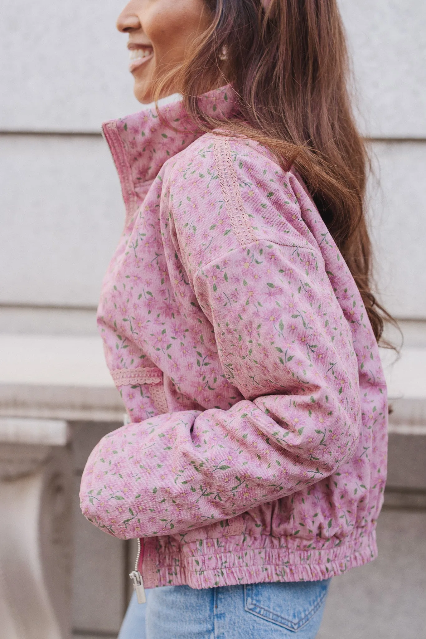 Tasia Jacket in Pink Floral - FINAL SALE