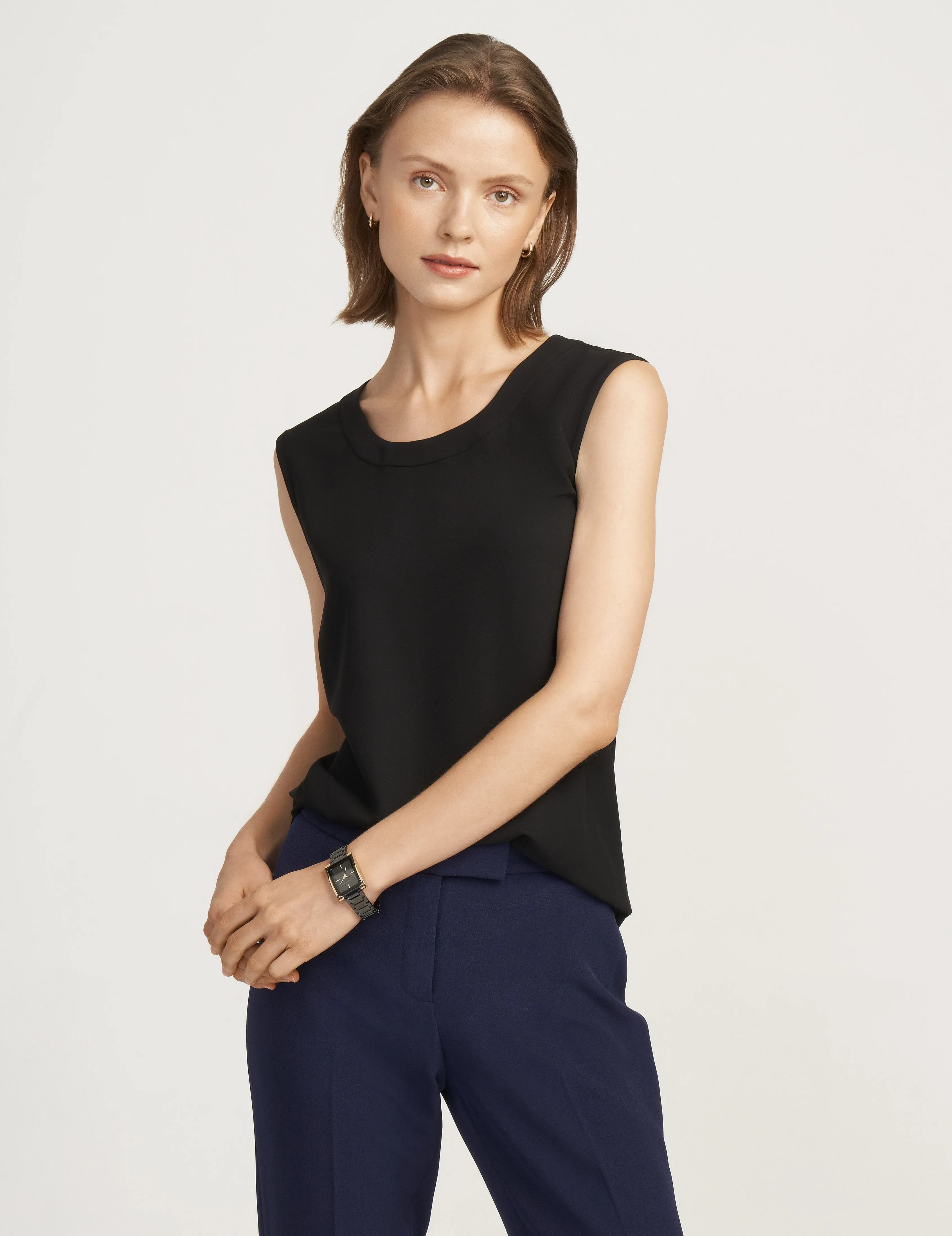 U-Neck Sleeveless Shell- Clearance