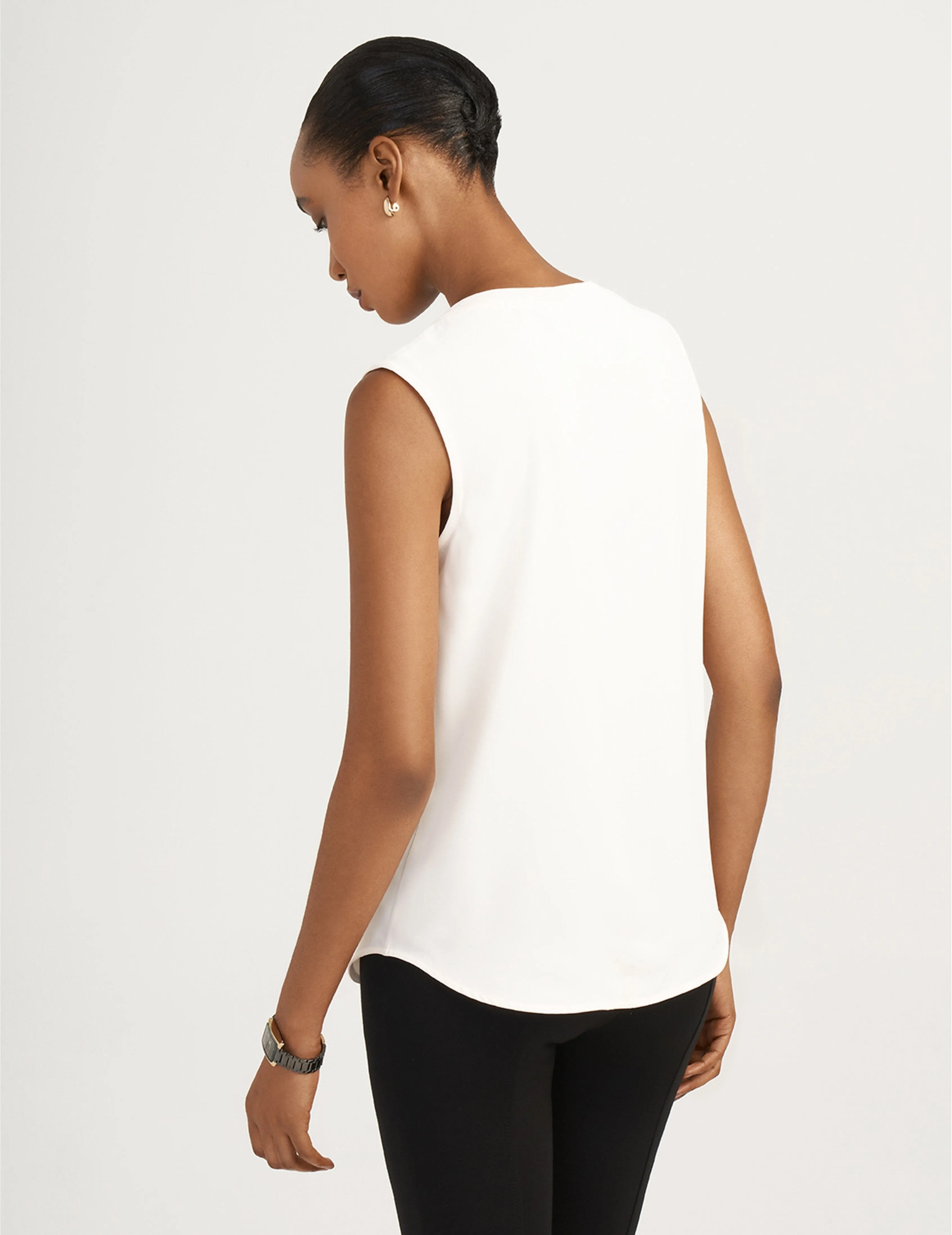 U-Neck Sleeveless Shell- Clearance