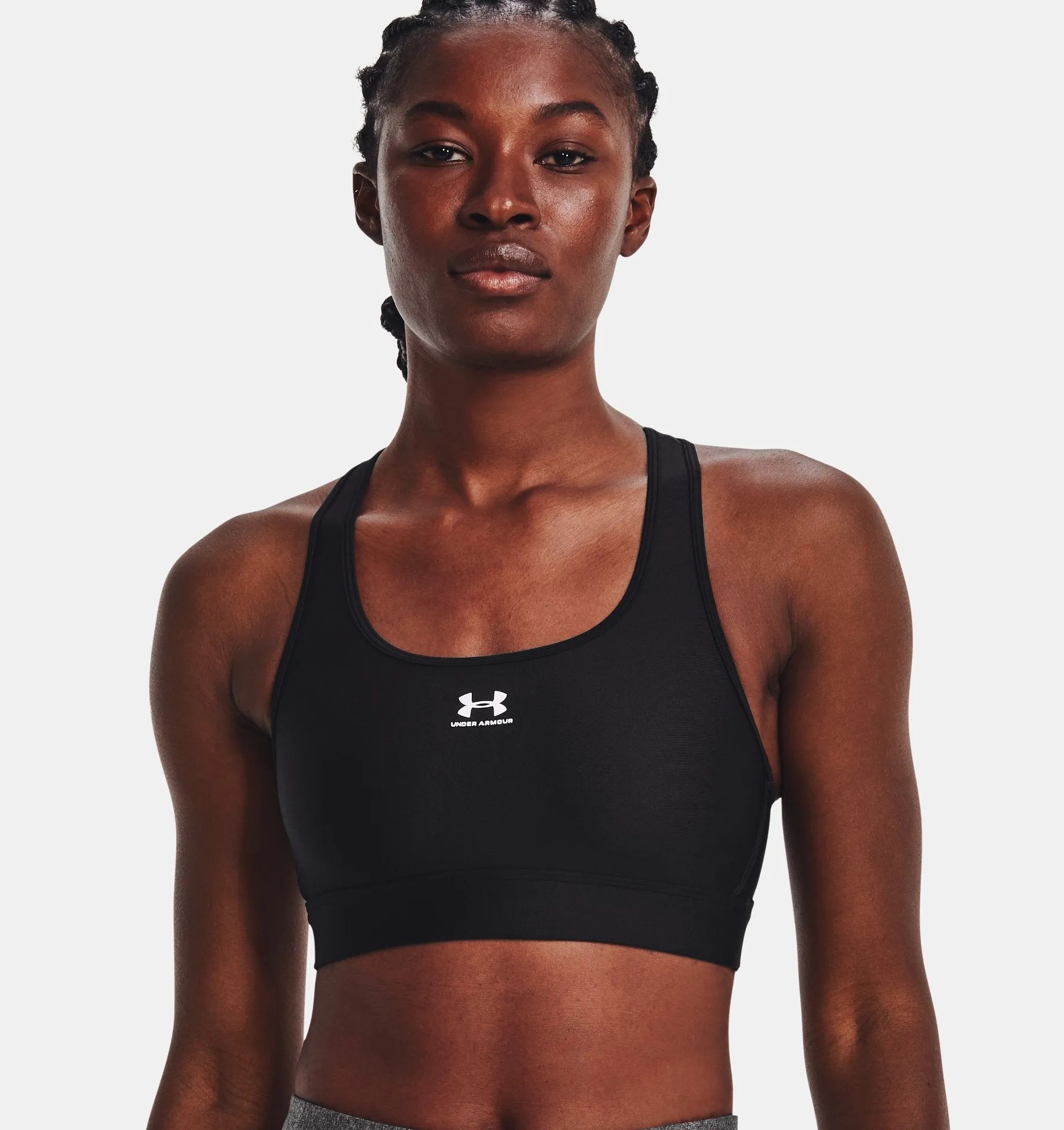 Under Armour Womens Heatgear Armour Mid Padless Sports Bra