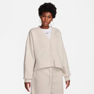 W OVERSIZED PHOENIX FLEECE CARDIGAN LT OREWOOD