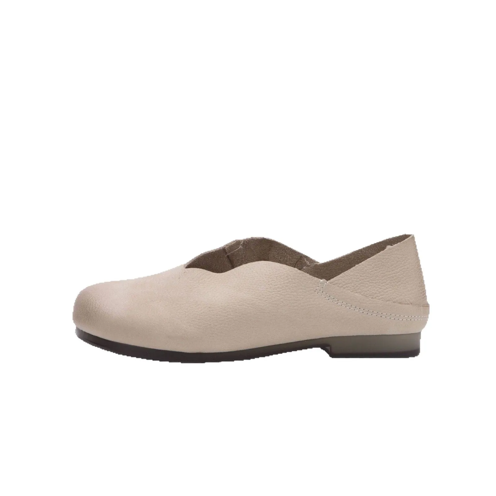 Women’s Retro Soft Leather Slip-On Flats In Genuine Cowhide For Summer